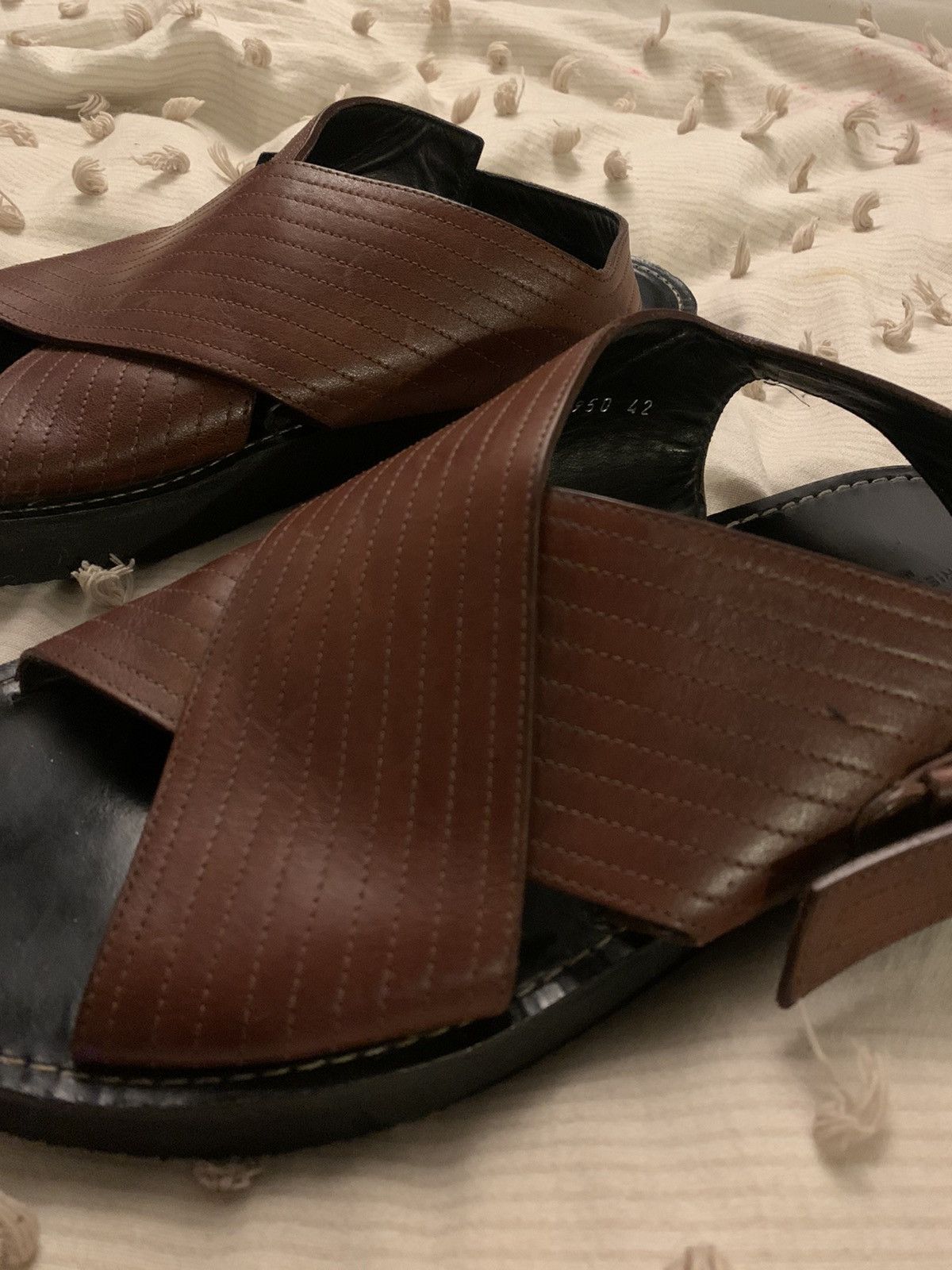 Dries Van Noten LEATHER SANDALS Size US 10 / EU 43 - 6 Thumbnail