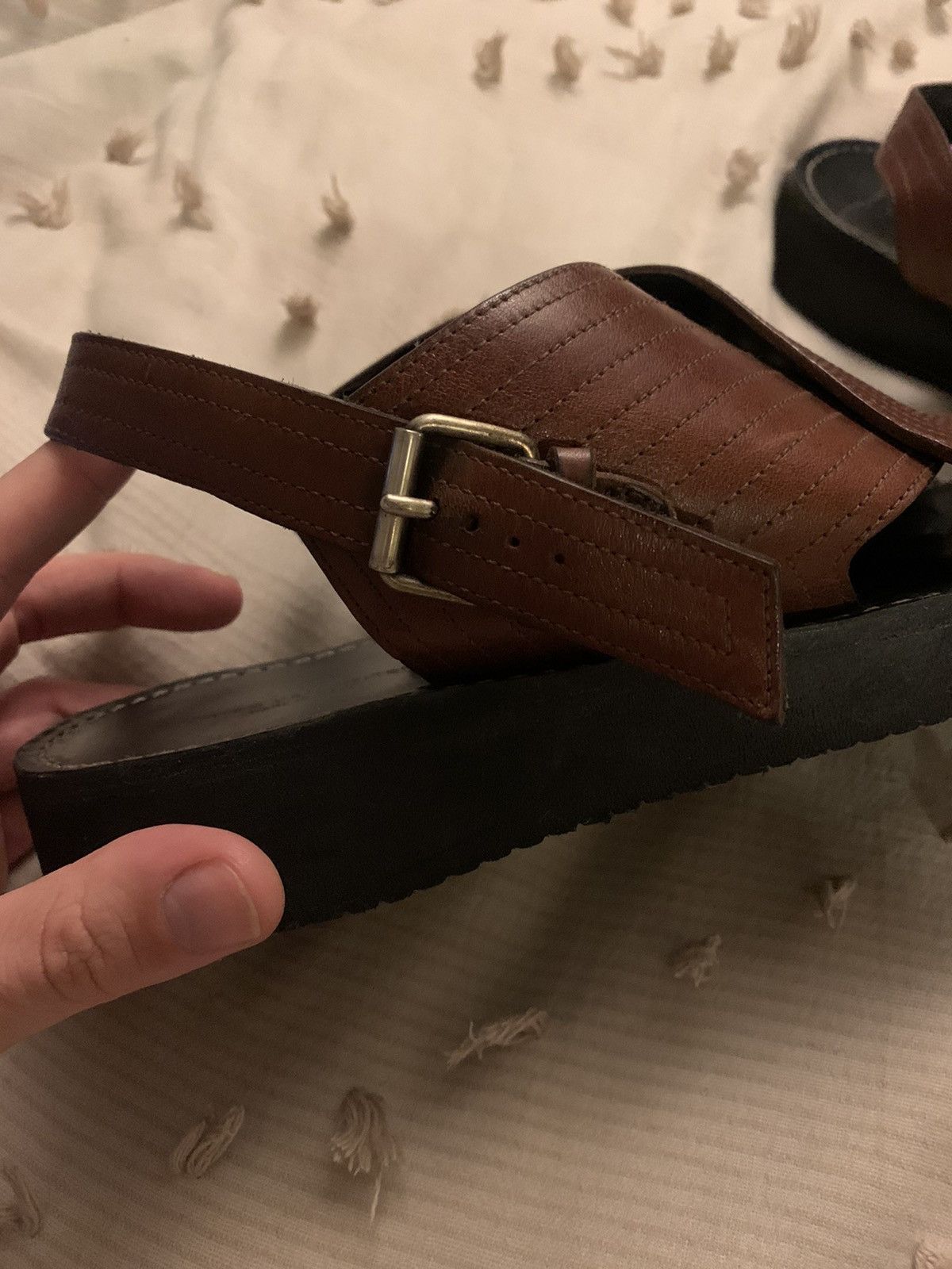 Dries Van Noten LEATHER SANDALS Size US 10 / EU 43 - 2 Thumbnail