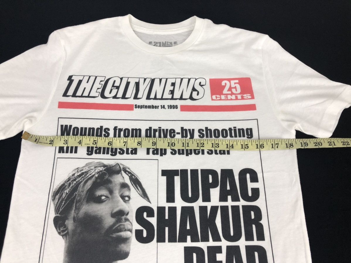 Band Tees × Rap Tees Tupac Shakur 2pac Dead Breaking News Tee Size US S / EU 44-46 / 1 - 3 Thumbnail