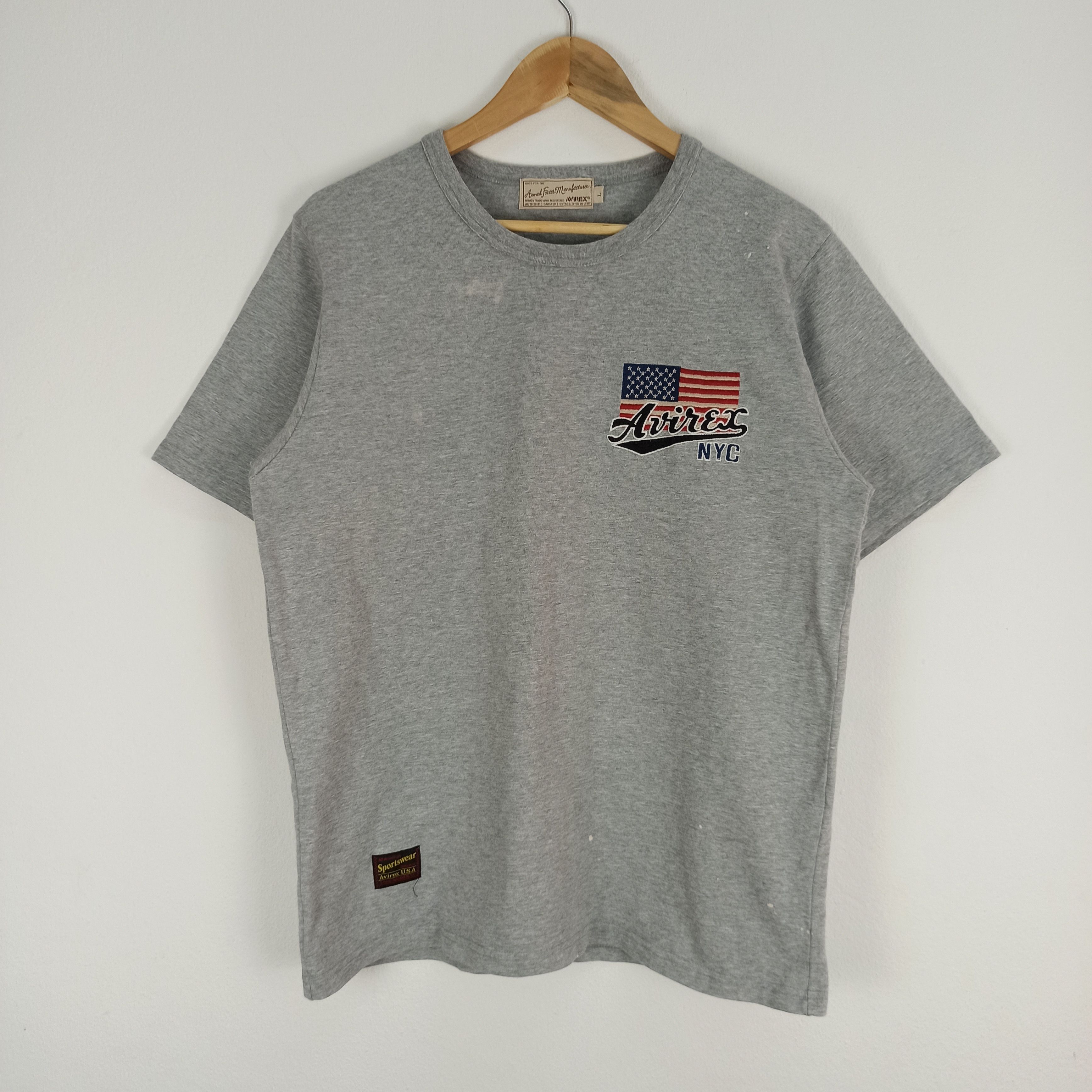 Rare Avirex NYC Sportswear Embroidered Logo T-shirt