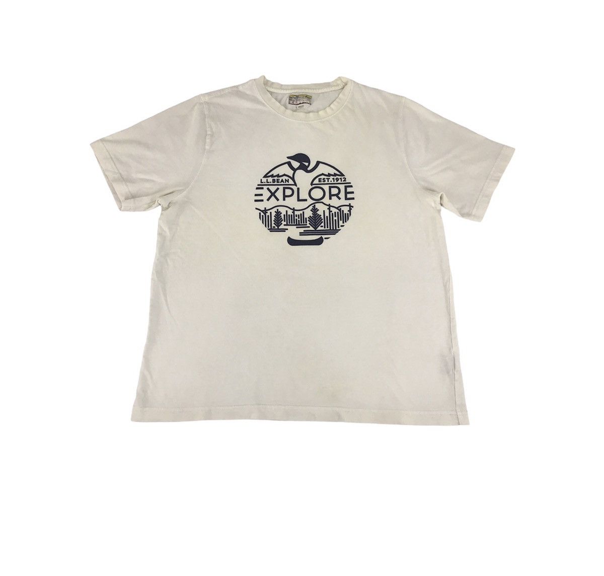 L.L. Bean × Vintage Vintage LL Bean Explore Big Logo Tee Streetwear Unisex Size US L / EU 52-54 / 3 - 1 Thumbnail