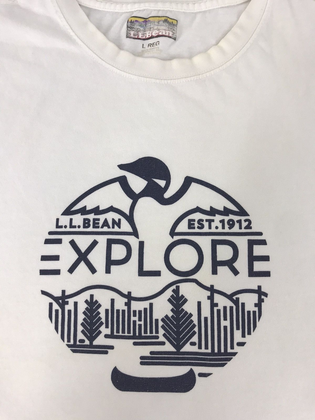 L.L. Bean × Vintage Vintage LL Bean Explore Big Logo Tee Streetwear Unisex Size US L / EU 52-54 / 3 - 3 Thumbnail