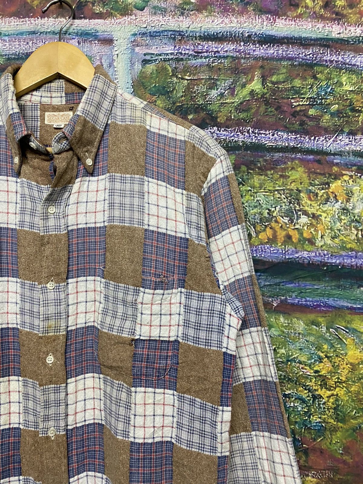 Mister Freedom × Sugar Cane × Toyo Enterprises Vtg🔥 Sugar Cane Patchwork Shirt Button Down Size US L / EU 52-54 / 3 - 10 Thumbnail
