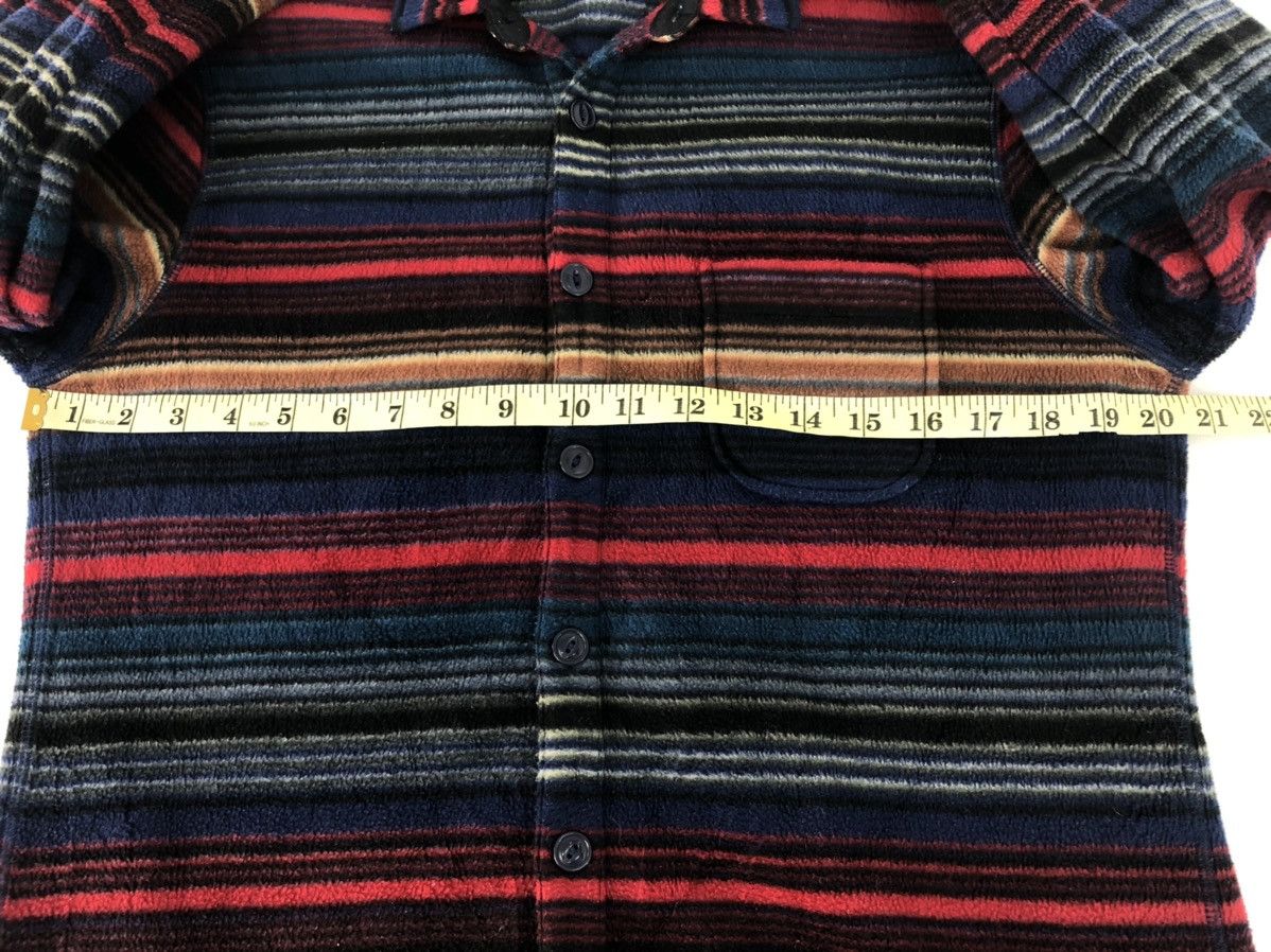 Flannel × Japanese Brand × Vintage Flannel Thick Button Up Shirts Single Pocket Striped Block Size US L / EU 52-54 / 3 - 6 Thumbnail