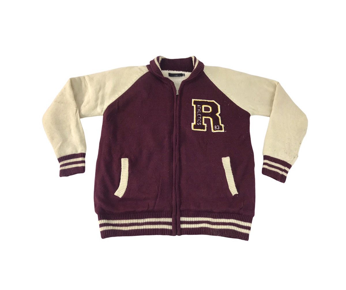 Japanese Brand × Vintage Thruston R Athletic Wool Bomber Varsity Jacket Sherpa Inner Size US XL / EU 56 / 4 - 1 Thumbnail