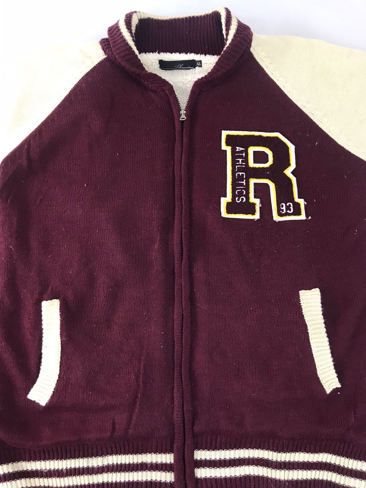 Japanese Brand × Vintage Thruston R Athletic Wool Bomber Varsity Jacket Sherpa Inner Size US XL / EU 56 / 4 - 4 Thumbnail