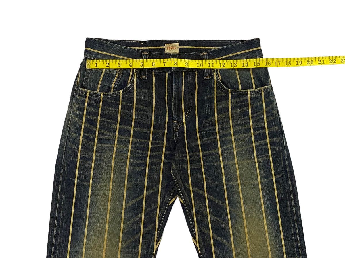 Edwin × Japanese Brand Vintage Edwin 505 Over Stripes Selvedgle Denim Pants Size US 29 - 4 Thumbnail