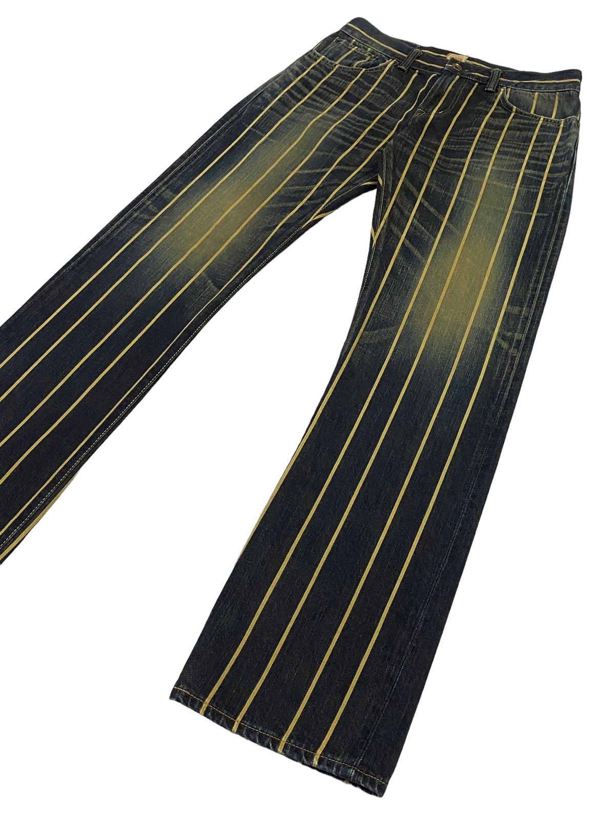 Edwin × Japanese Brand Vintage Edwin 505 Over Stripes Selvedgle Denim Pants Size US 29 - 23 Thumbnail