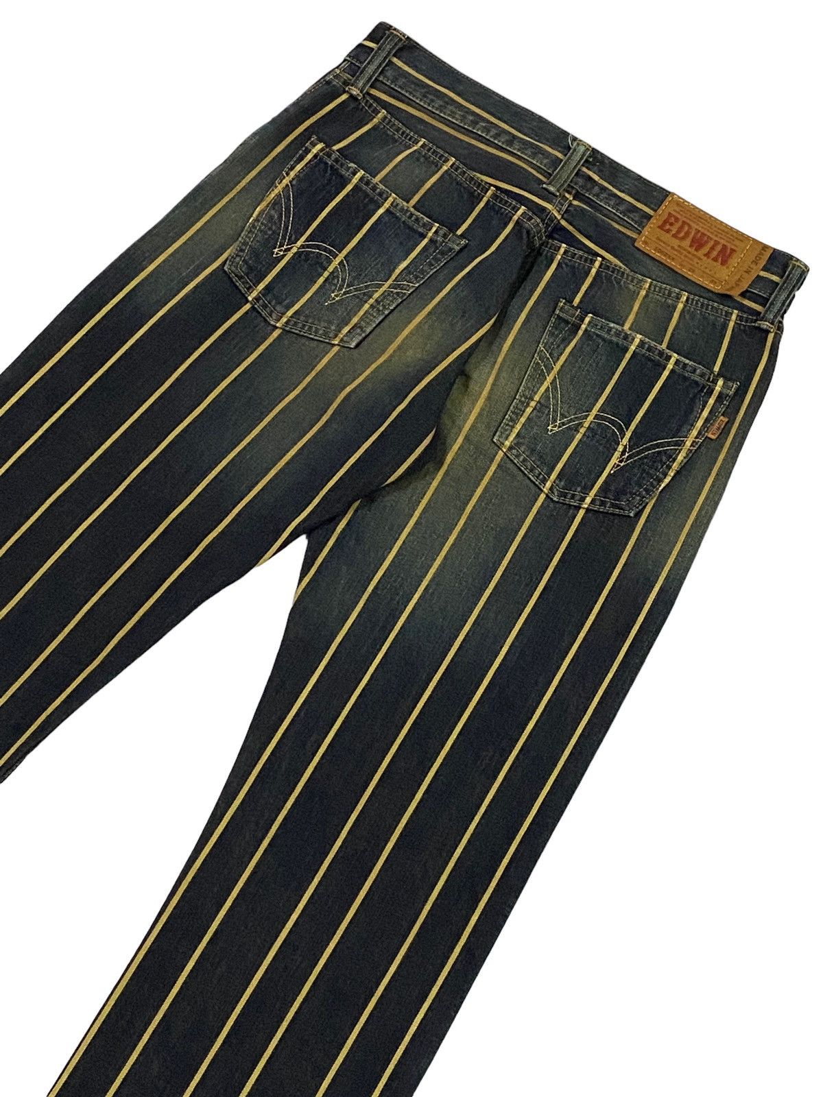 Edwin × Japanese Brand Vintage Edwin 505 Over Stripes Selvedgle Denim Pants Size US 29 - 19 Thumbnail