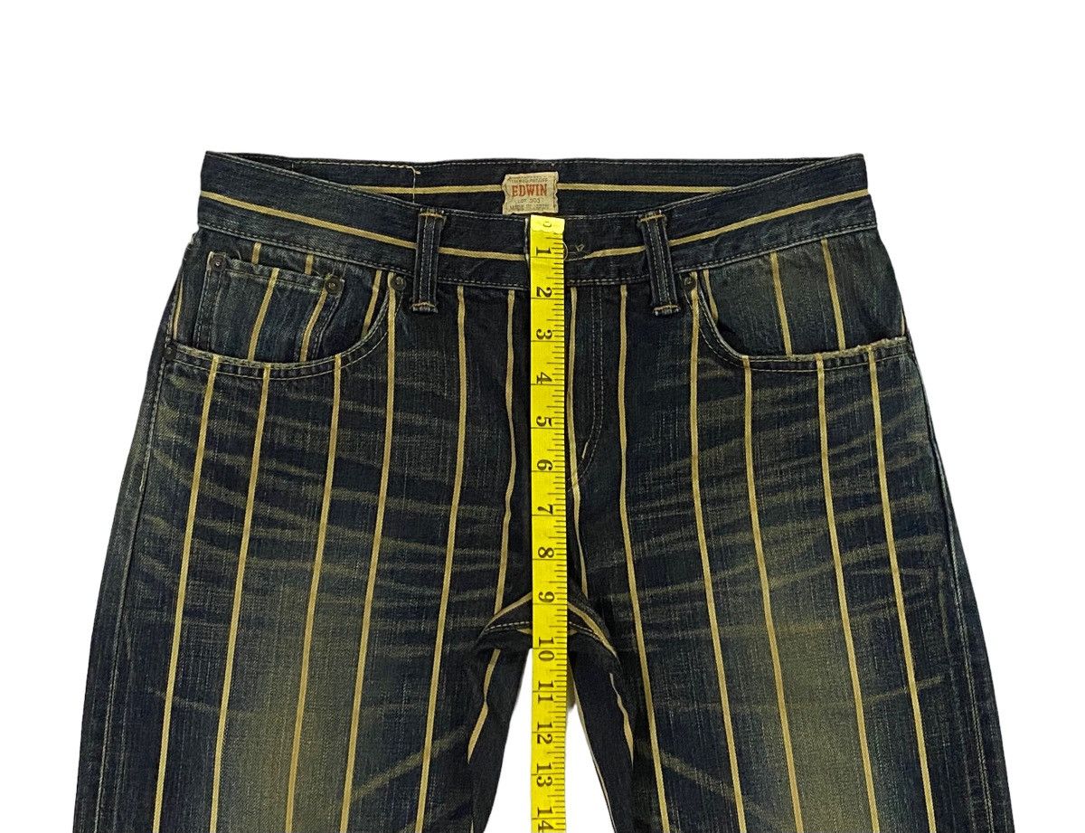 Edwin × Japanese Brand Vintage Edwin 505 Over Stripes Selvedgle Denim Pants Size US 29 - 5 Thumbnail