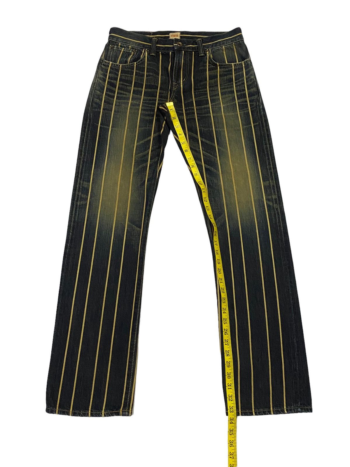 Edwin × Japanese Brand Vintage Edwin 505 Over Stripes Selvedgle Denim Pants Size US 29 - 7 Thumbnail