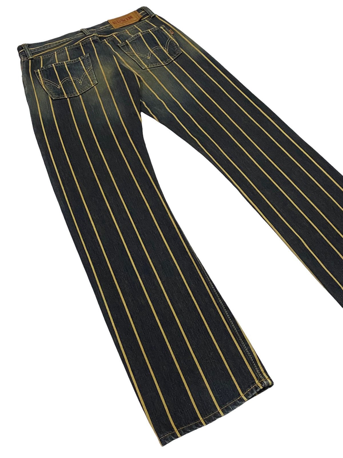 Edwin × Japanese Brand Vintage Edwin 505 Over Stripes Selvedgle Denim Pants Size US 29 - 22 Thumbnail