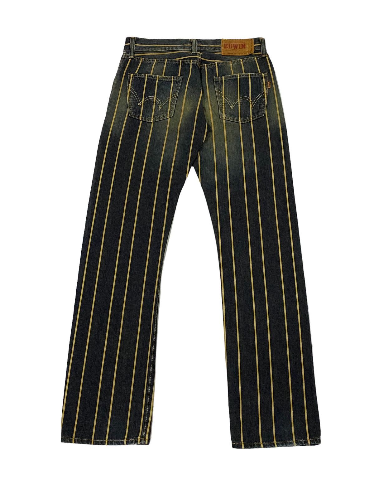 Edwin × Japanese Brand Vintage Edwin 505 Over Stripes Selvedgle Denim Pants Size US 29 - 3 Thumbnail