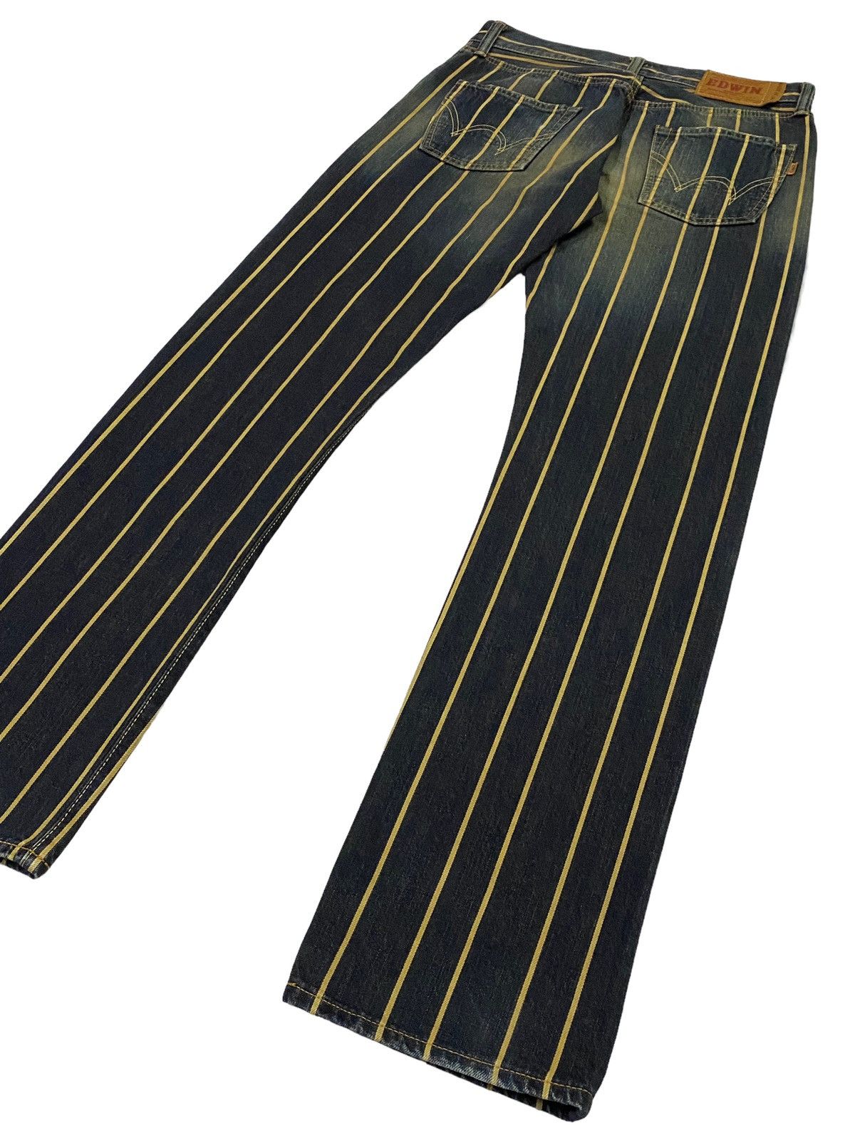 Edwin × Japanese Brand Vintage Edwin 505 Over Stripes Selvedgle Denim Pants Size US 29 - 20 Thumbnail