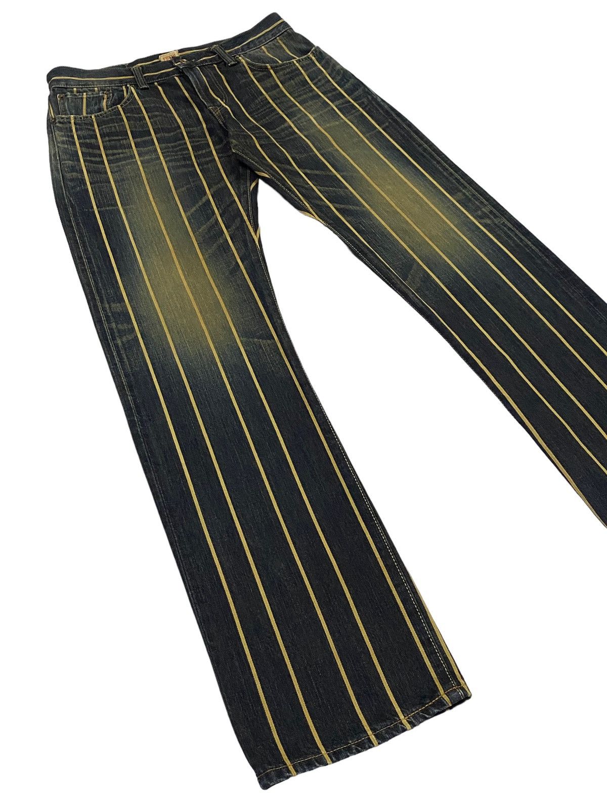 Edwin × Japanese Brand Vintage Edwin 505 Over Stripes Selvedgle Denim Pants Size US 29 - 21 Thumbnail