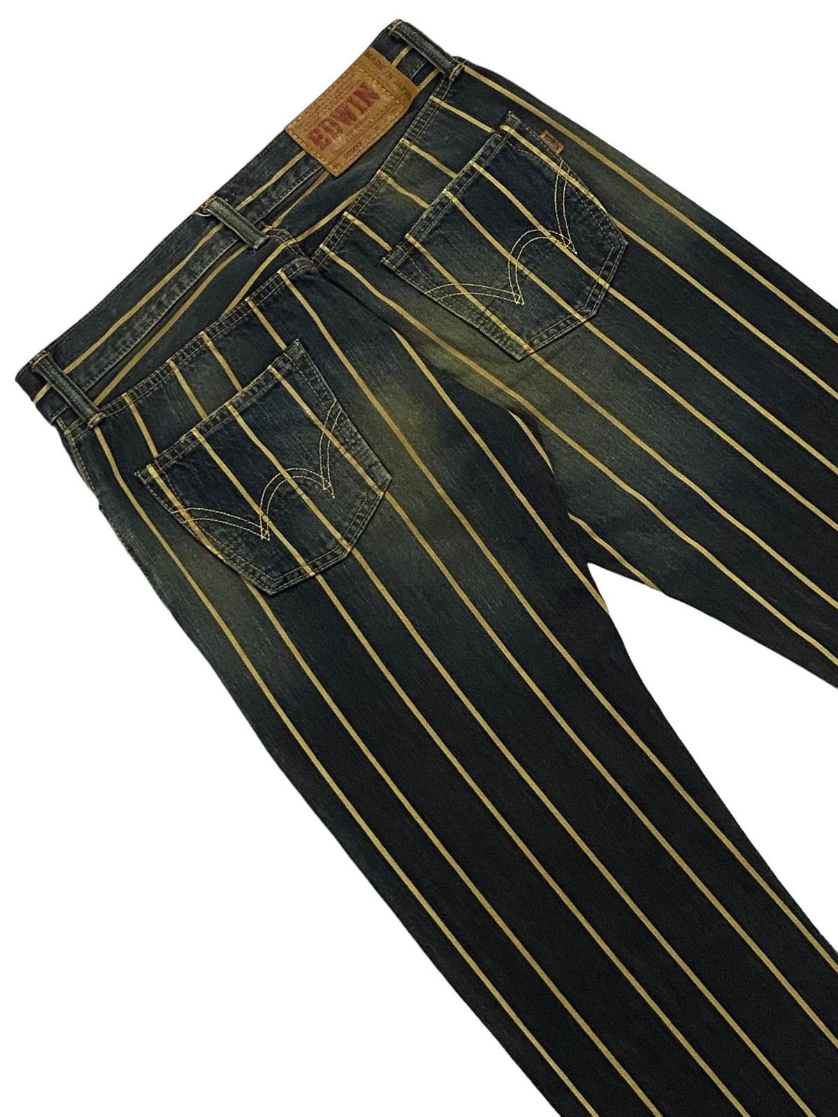 Edwin × Japanese Brand Vintage Edwin 505 Over Stripes Selvedgle Denim Pants Size US 29 - 18 Thumbnail
