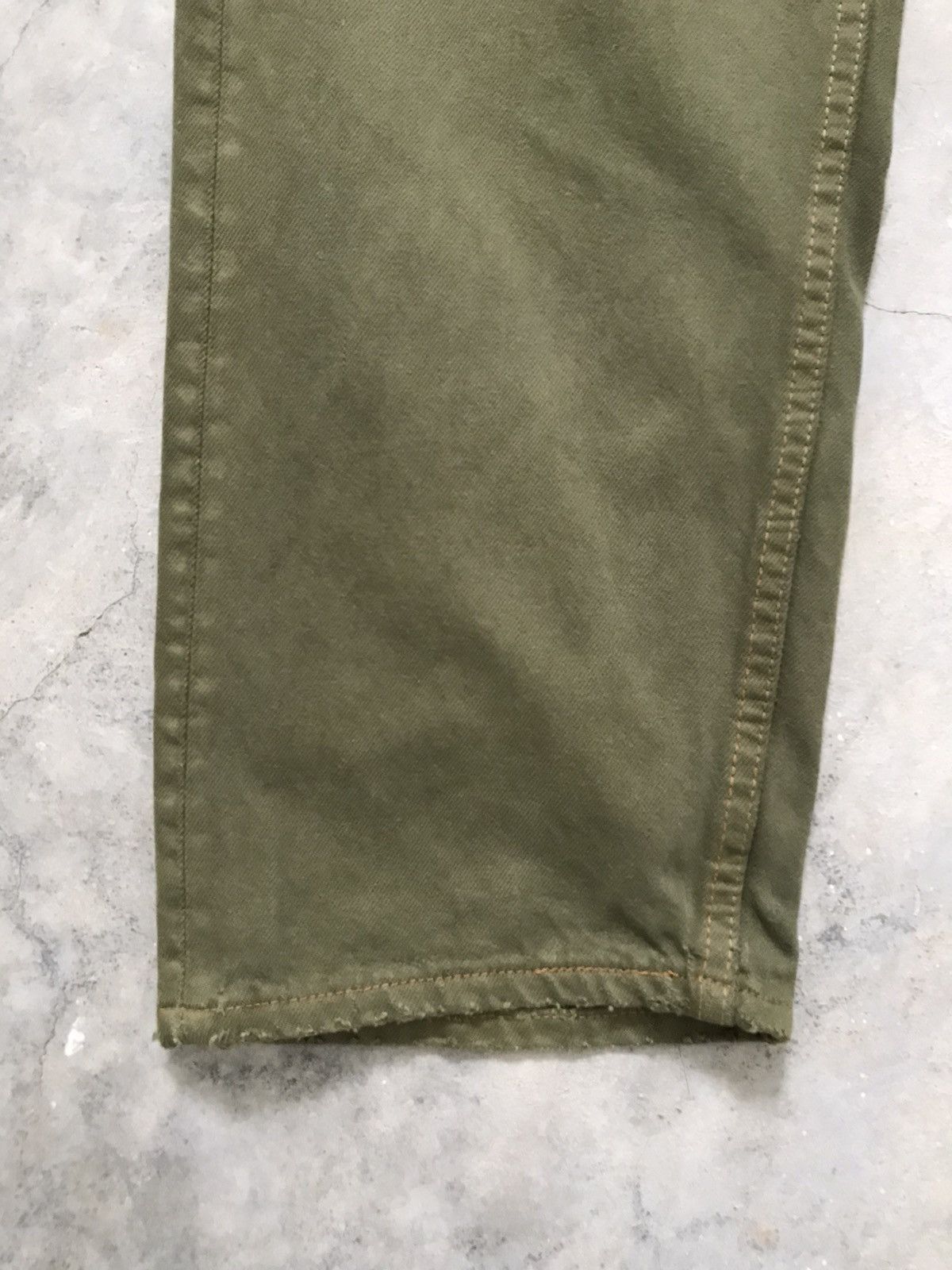Levi's Vtg Levis 565 Loose Fit Wide Leg Brownish Green Dyed Jeans Size US 31 - 11 Thumbnail