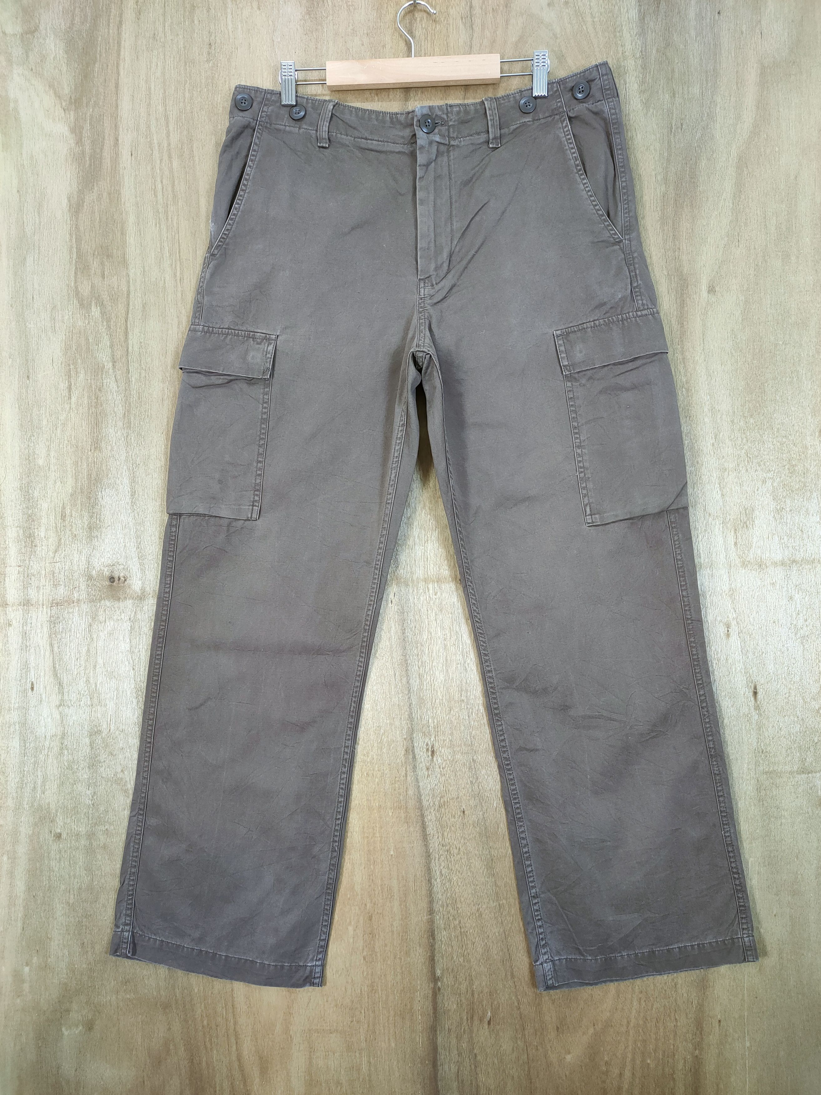 Gap × Vintage VINTAGE GAP BROWN CARGO PANTS Size US 35 - 1 Thumbnail