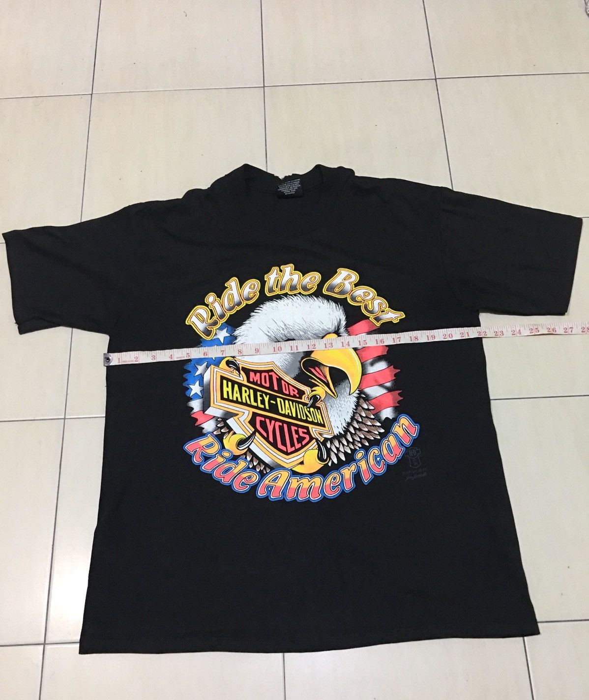 Harley Davidson × Vintage Vintage Harley Davidson tee Size US L / EU 52-54 / 3 - 6 Thumbnail