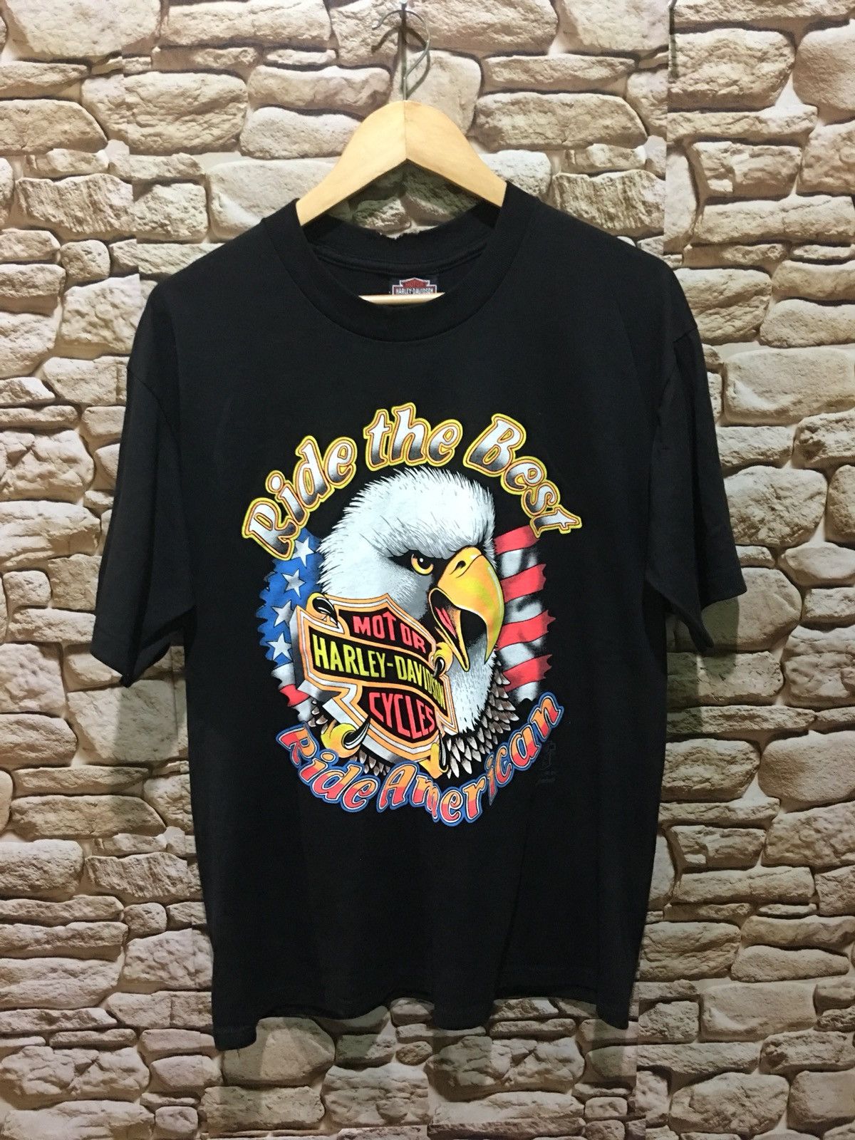 Harley Davidson × Vintage Vintage Harley Davidson tee Size US L / EU 52-54 / 3 - 1 Thumbnail