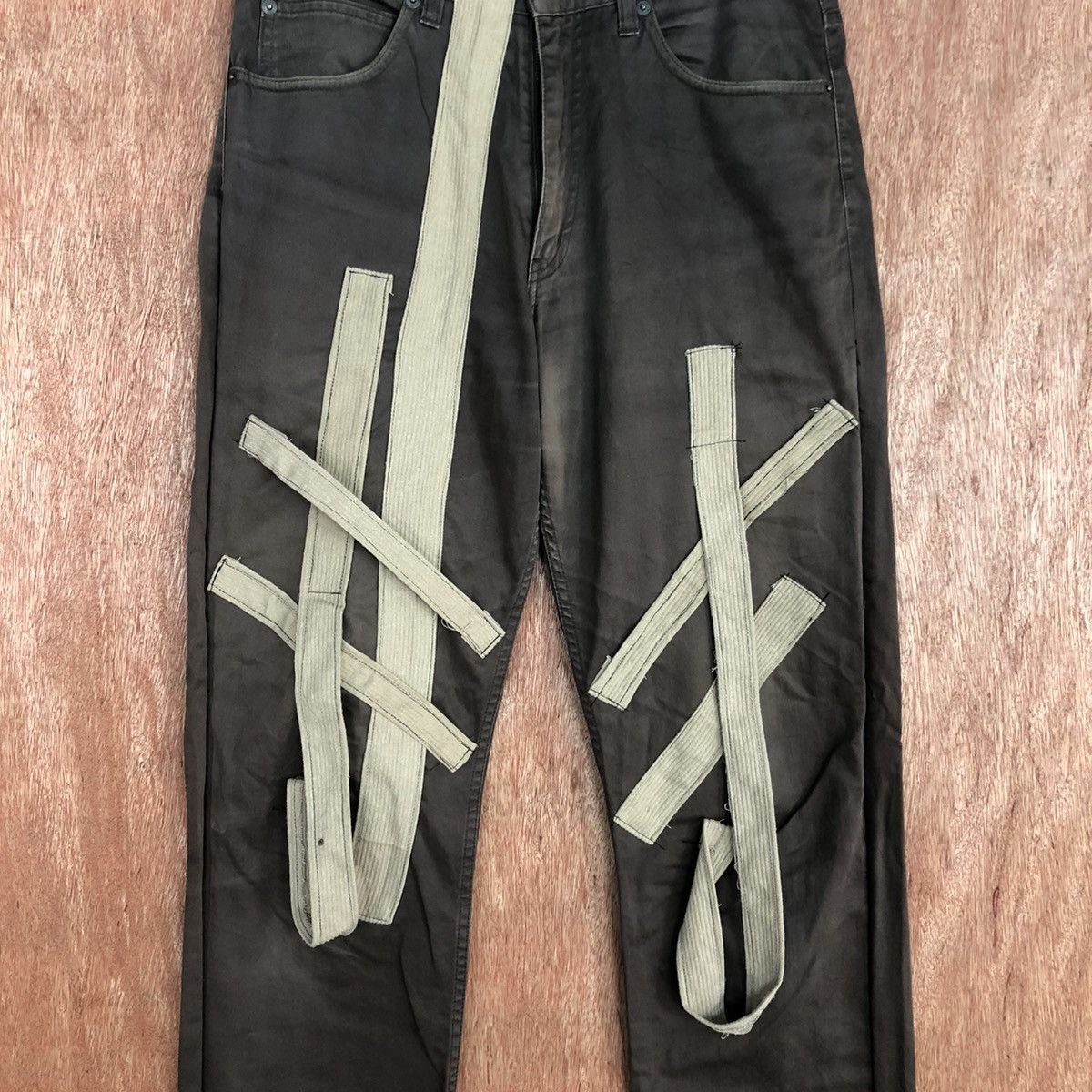 SHIPS Ships japan reworked custom Brown Straight Pants #c922 Size US 31 - 4 Thumbnail
