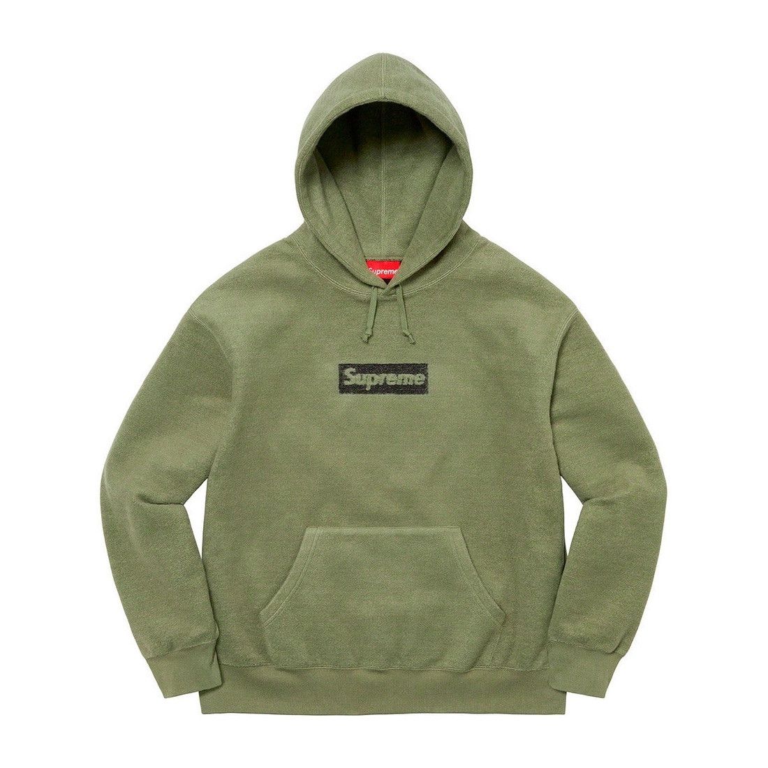 Olive Green Supreme Box Logo Hoodie | Grailed