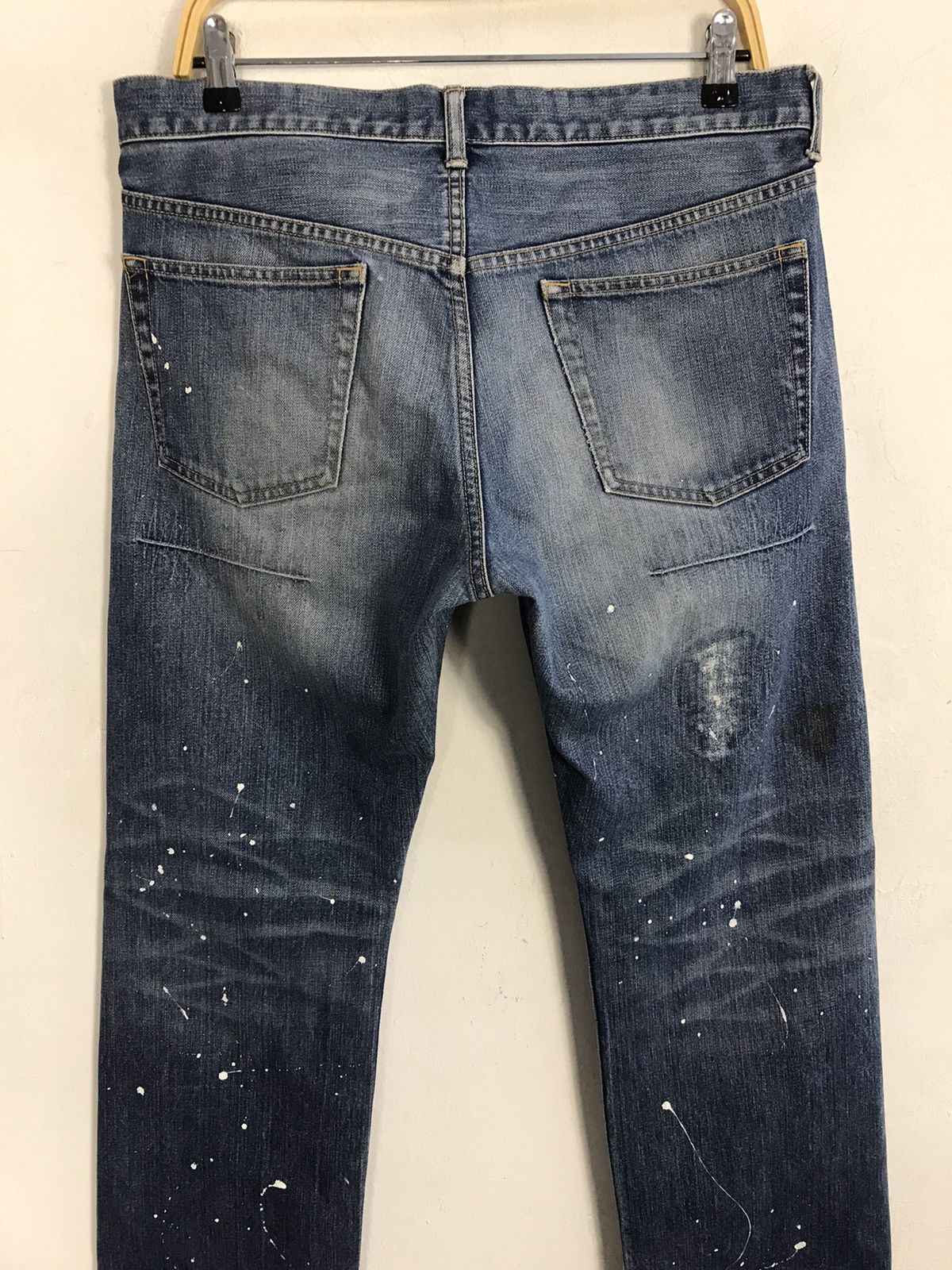 Japanese Brand × Takeo Kikuchi Takeo Kikuchi Distressed Paint Button jeans Design Size US 34 / EU 50 - 12 Thumbnail