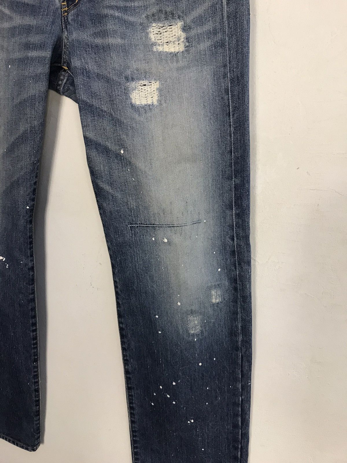 Japanese Brand × Takeo Kikuchi Takeo Kikuchi Distressed Paint Button jeans Design Size US 34 / EU 50 - 5 Thumbnail