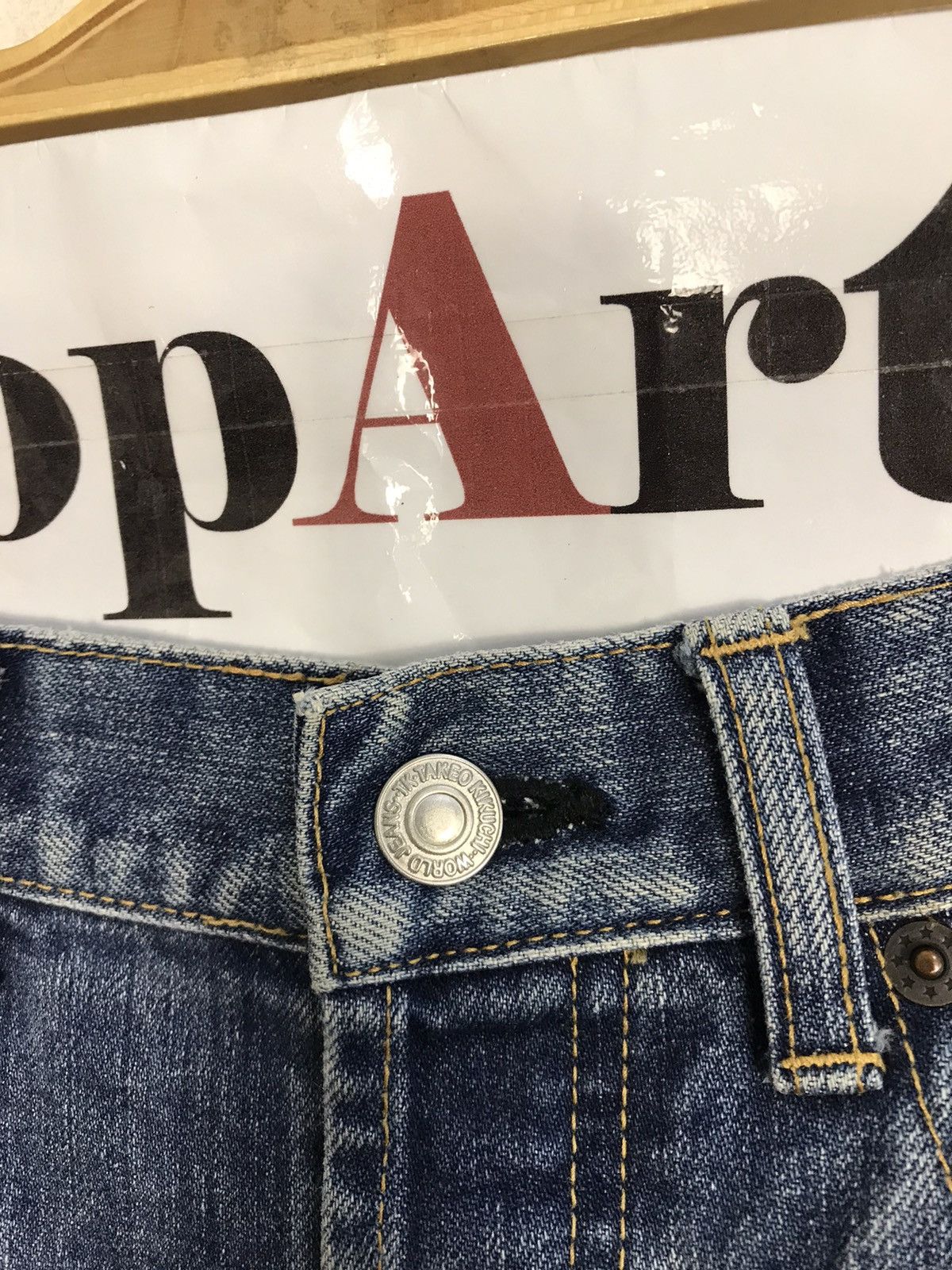 Japanese Brand × Takeo Kikuchi Takeo Kikuchi Distressed Paint Button jeans Design Size US 34 / EU 50 - 9 Thumbnail