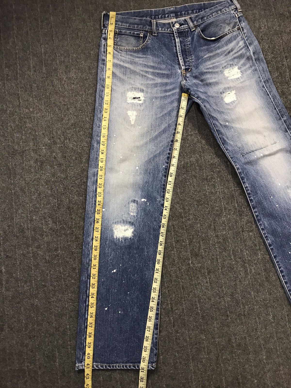 Japanese Brand × Takeo Kikuchi Takeo Kikuchi Distressed Paint Button jeans Design Size US 34 / EU 50 - 21 Thumbnail