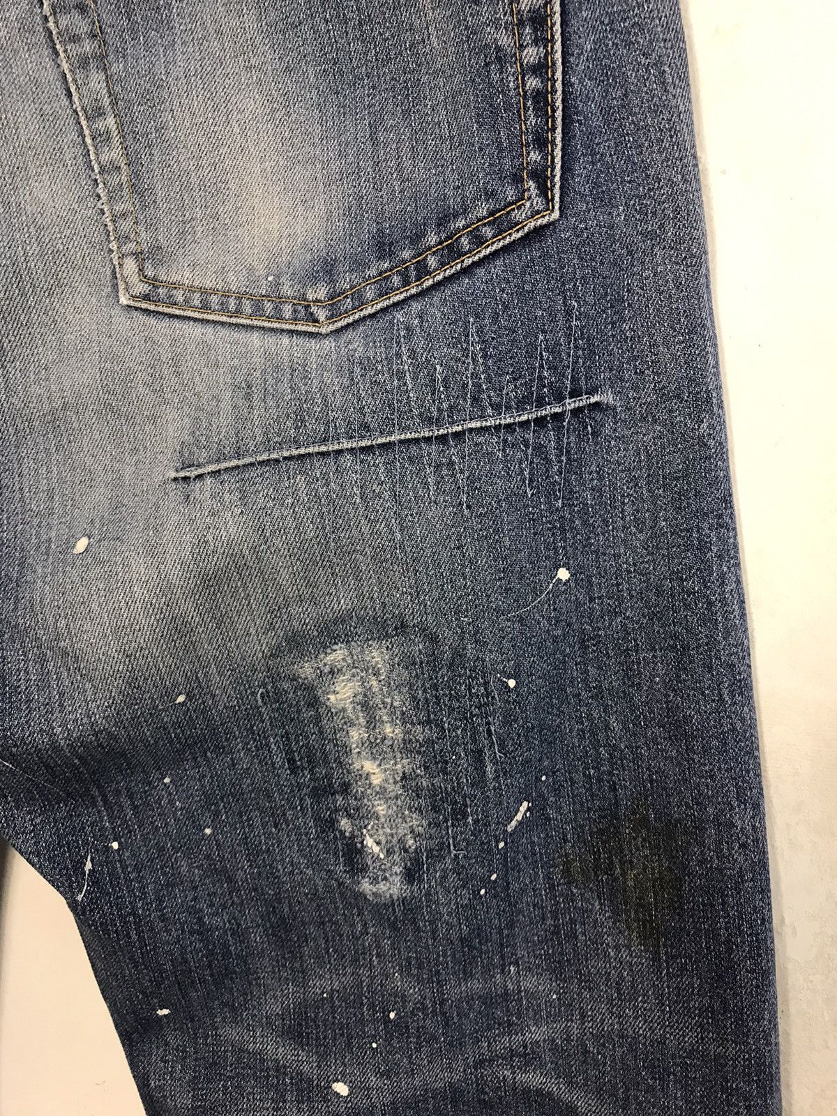Japanese Brand × Takeo Kikuchi Takeo Kikuchi Distressed Paint Button jeans Design Size US 34 / EU 50 - 13 Thumbnail