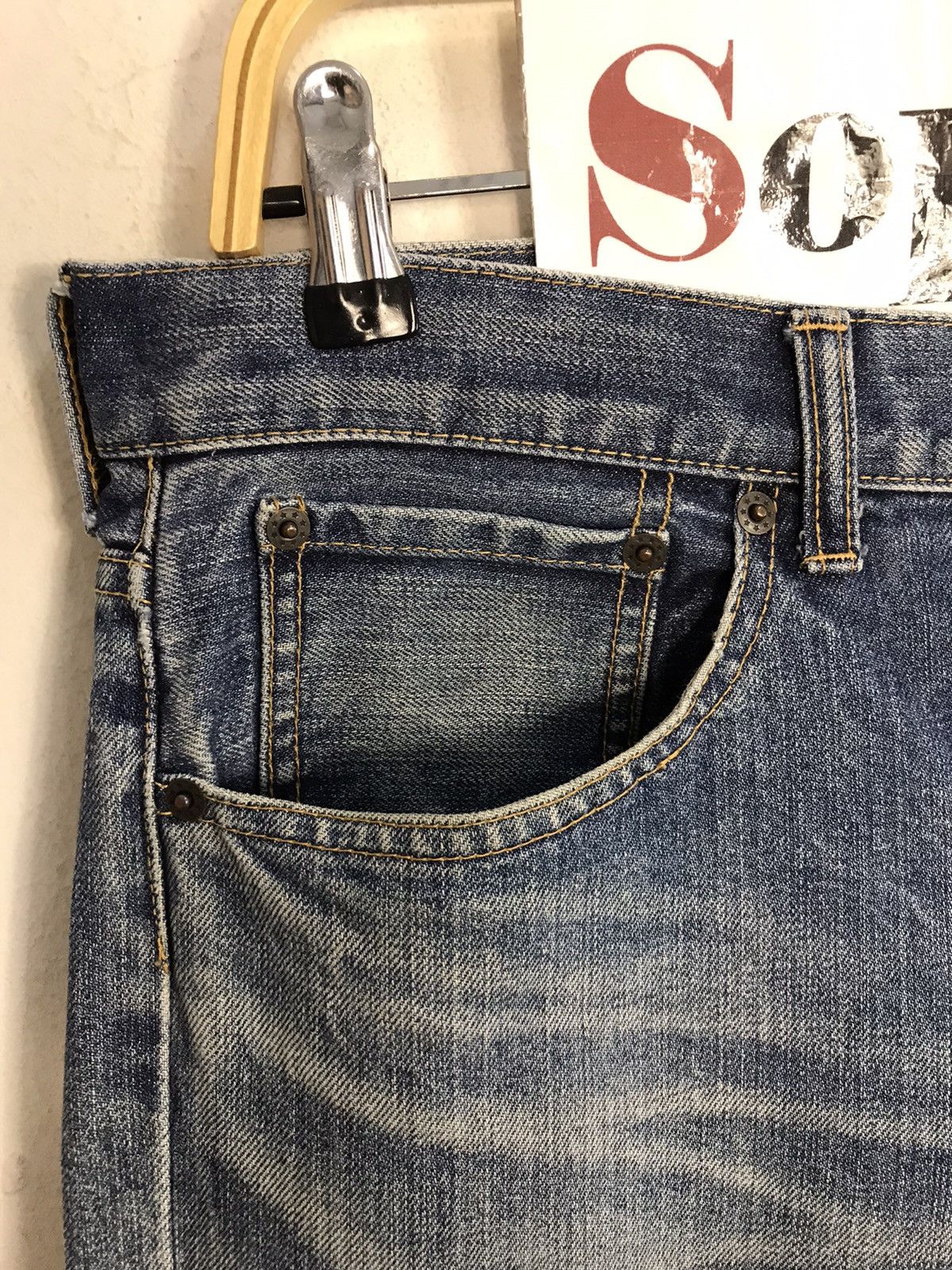Japanese Brand × Takeo Kikuchi Takeo Kikuchi Distressed Paint Button jeans Design Size US 34 / EU 50 - 10 Thumbnail