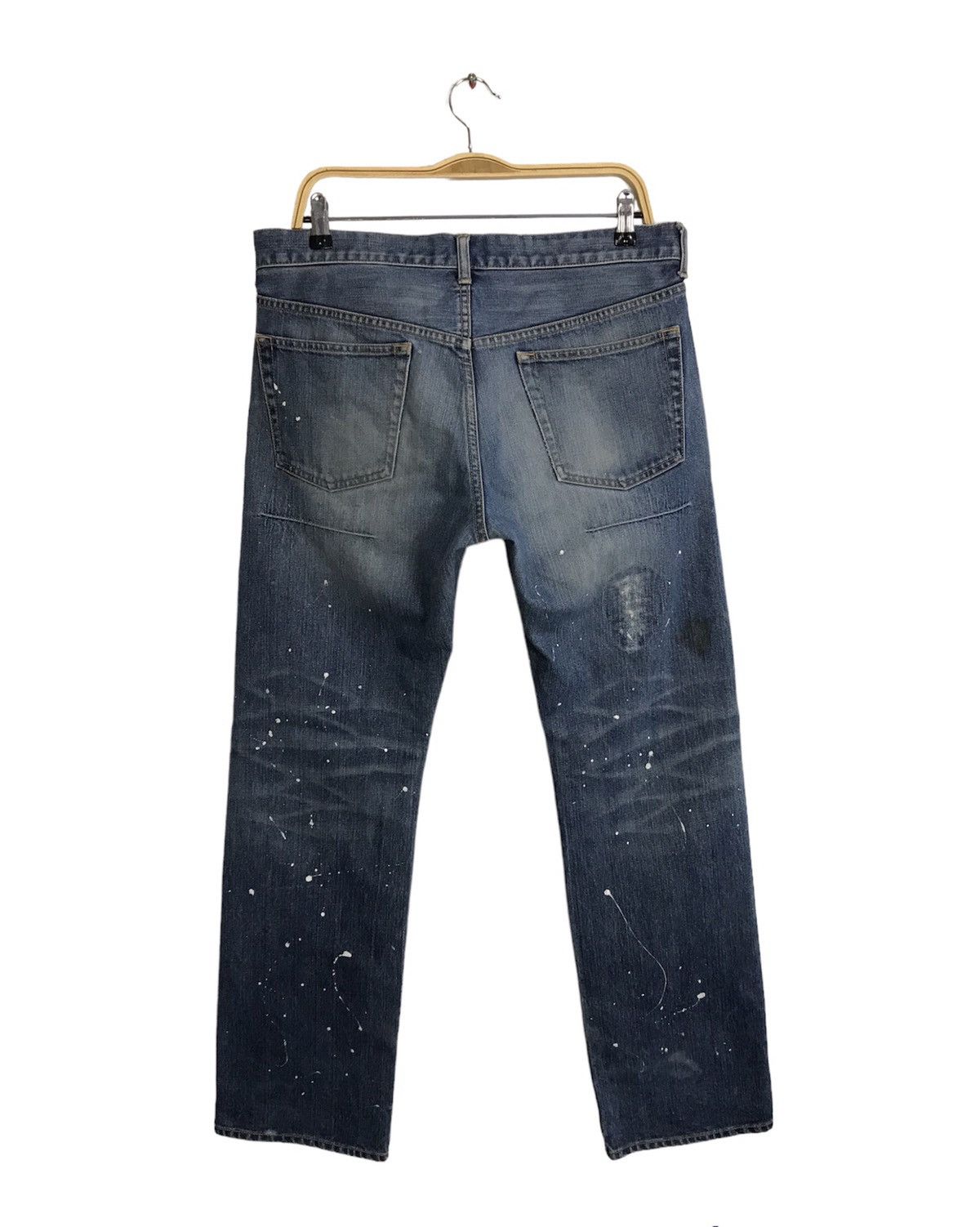 Japanese Brand × Takeo Kikuchi Takeo Kikuchi Distressed Paint Button jeans Design Size US 34 / EU 50 - 2 Thumbnail