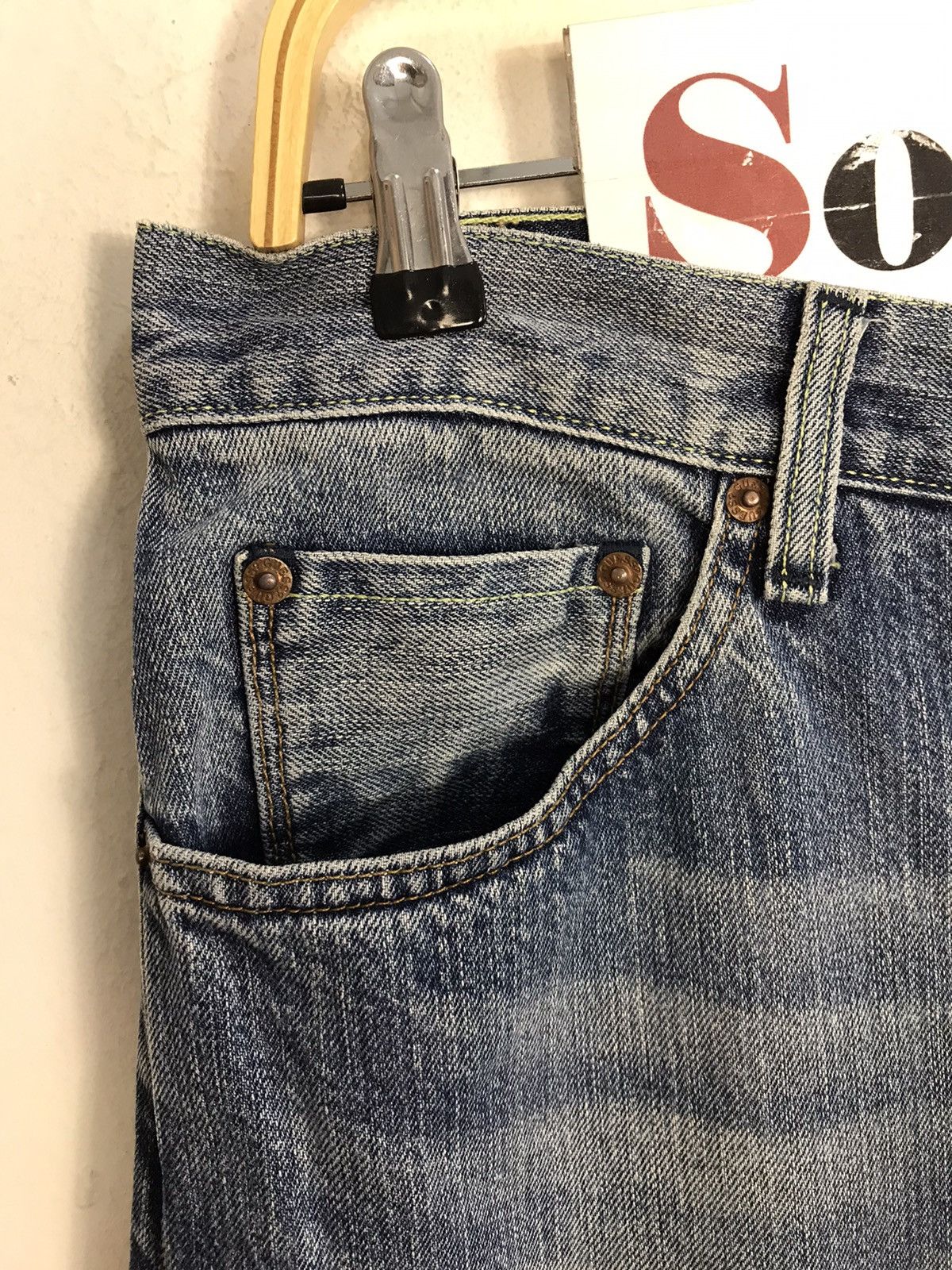 Guess × Vintage Guess Jeans Est 1981 Light Wash Style Size US 33 - 8 Thumbnail
