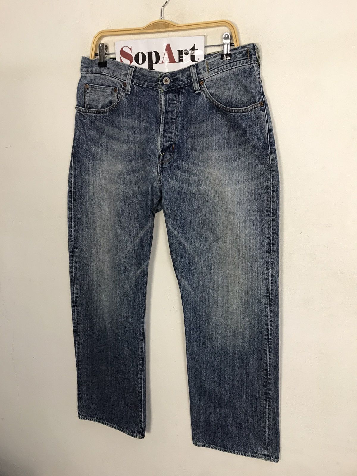 Guess × Vintage Guess Jeans Est 1981 Light Wash Style Size US 33 - 4 Thumbnail