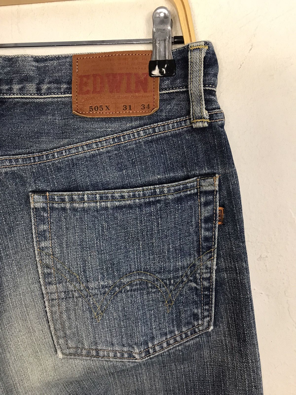 Edwin × Japanese Brand × Vintage Vintage Edwin 505X Selvedge Light Wash Jeans Design Size US 30 / EU 46 - 13 Thumbnail