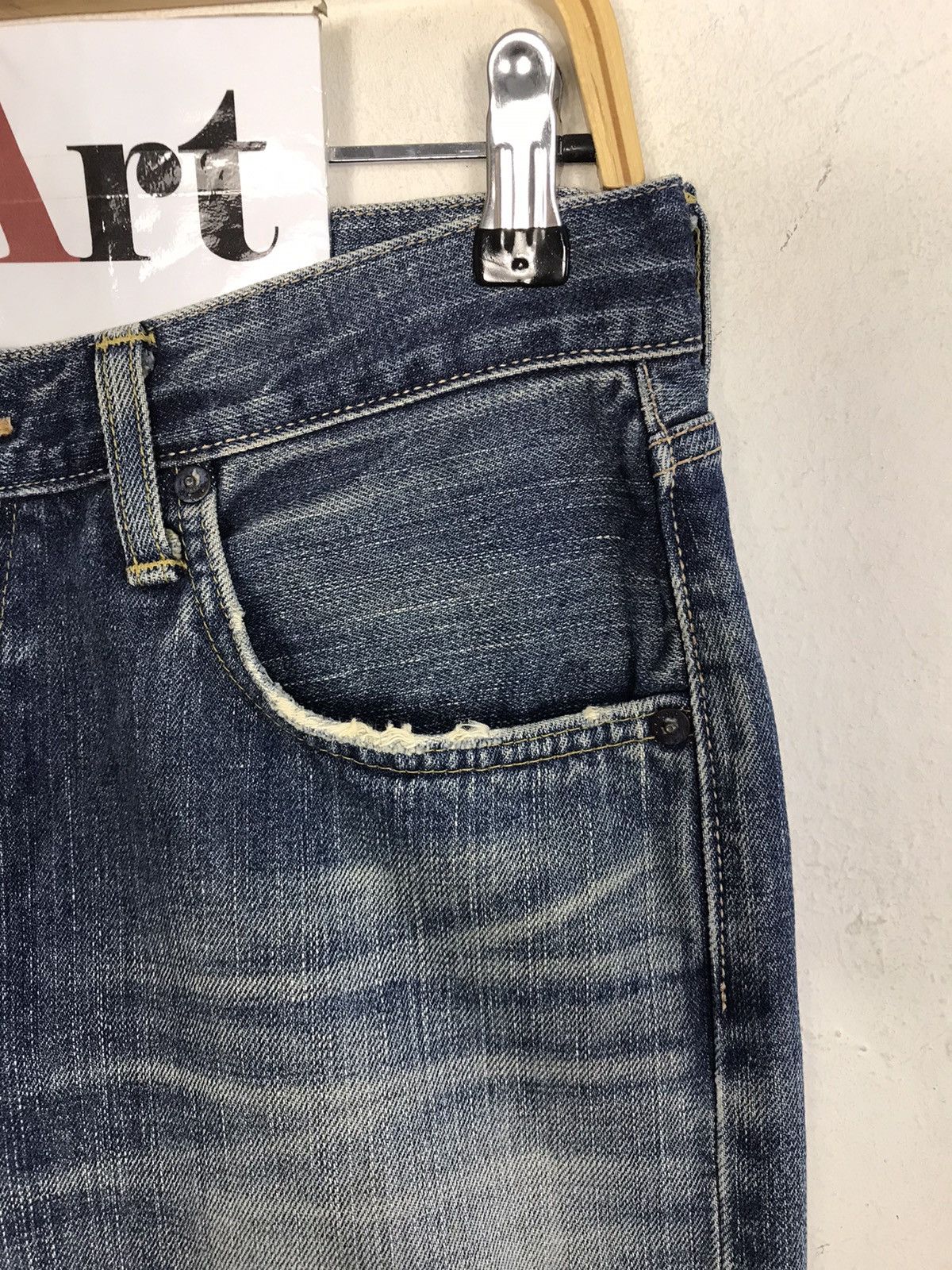 Edwin × Japanese Brand × Vintage Vintage Edwin 505X Selvedge Light Wash Jeans Design Size US 30 / EU 46 - 6 Thumbnail