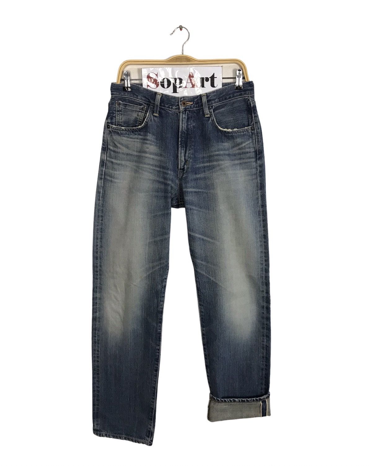 Edwin × Japanese Brand × Vintage Vintage Edwin 505X Selvedge Light Wash Jeans Design Size US 30 / EU 46 - 1 Thumbnail