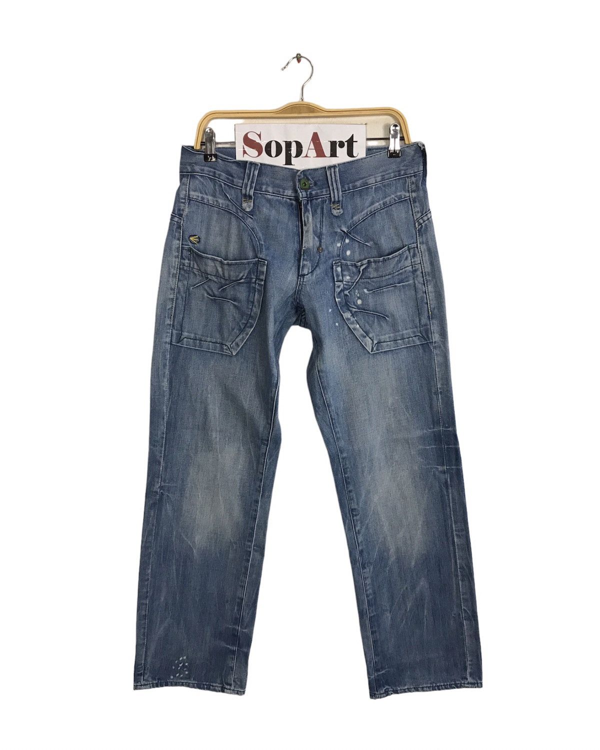 image of Vintage Energie Jeans Session Worn.out.distressed Design in Blue, Men's (Size 32)