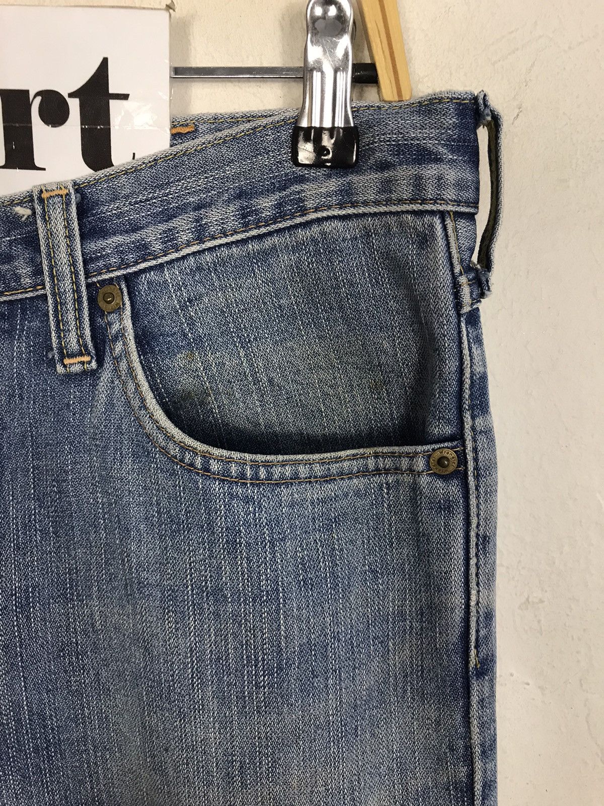 Japanese Brand Vintage Wrangler Light Wash Zipper Jeans Style Size US 31 - 5 Thumbnail