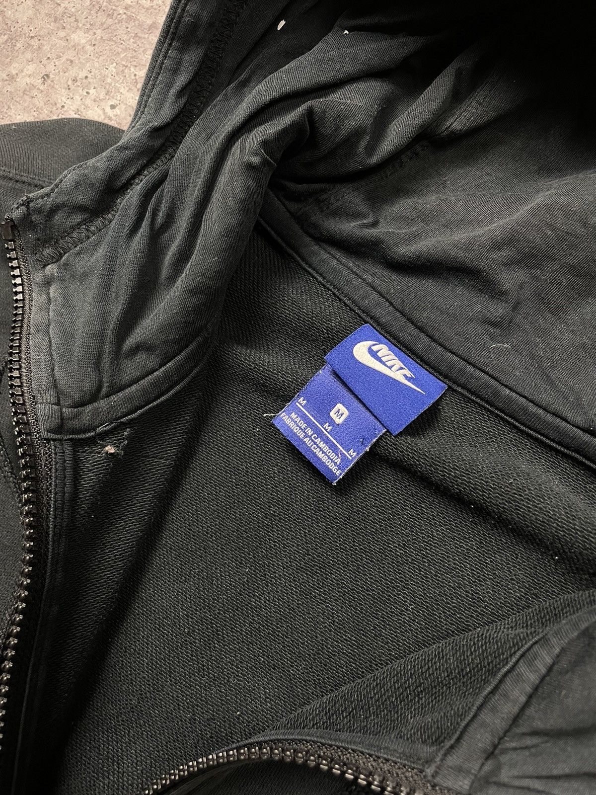 Nike × Vintage Vintage Nike Zip Hoodie Drill Y2K Size M Size US M / EU 48-50 / 2 - 6 Thumbnail