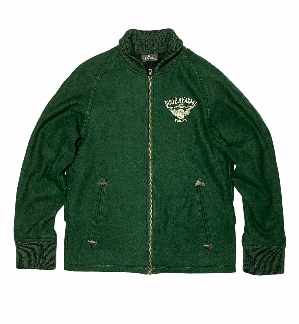 Japanese Brand Dust Bin Garage 1968 Motorcycle by Subciety Wool Jacket Size US M / EU 48-50 / 2 - 4 Thumbnail
