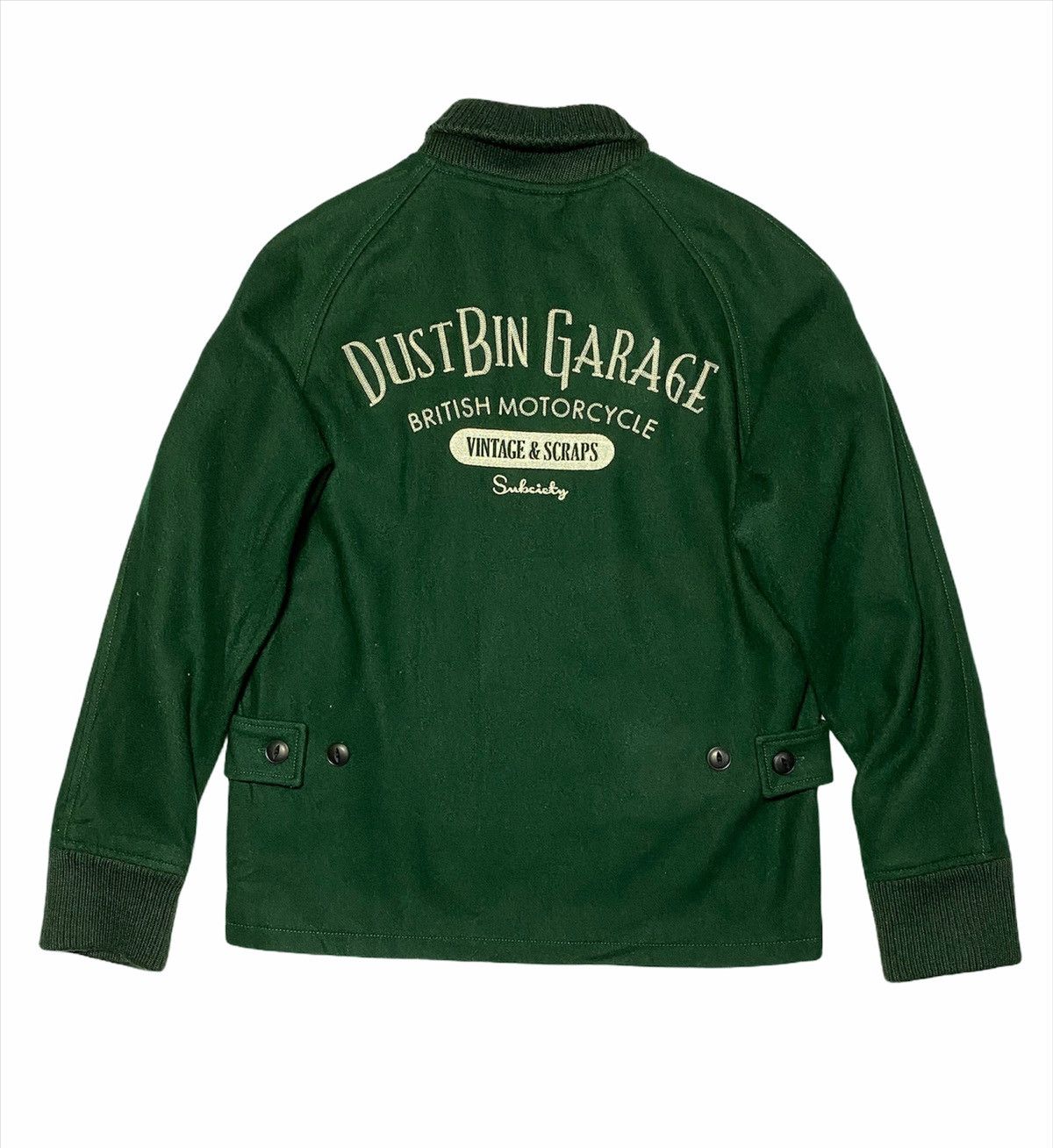 Japanese Brand Dust Bin Garage 1968 Motorcycle by Subciety Wool Jacket Size US M / EU 48-50 / 2 - 1 Thumbnail