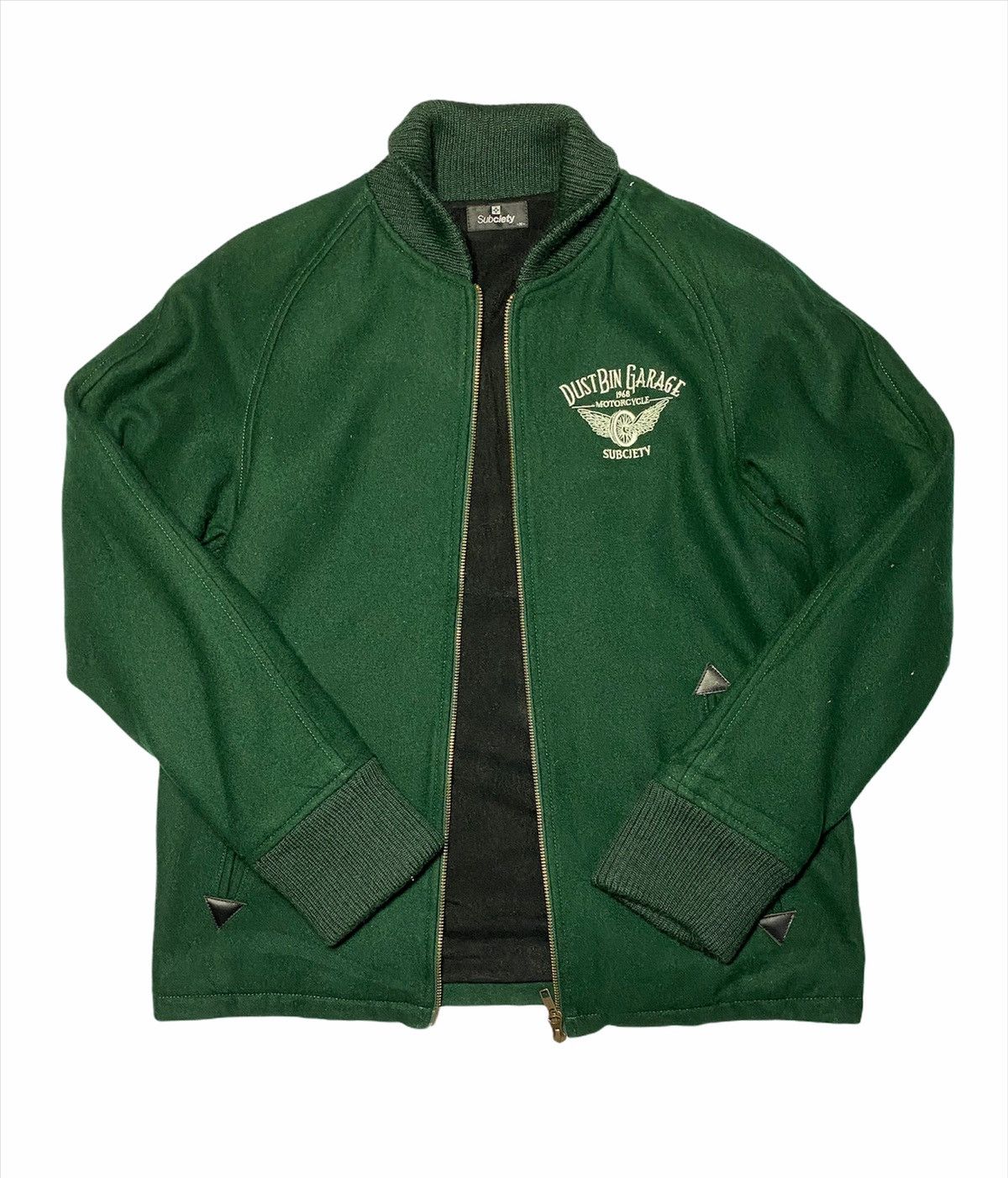 Japanese Brand Dust Bin Garage 1968 Motorcycle by Subciety Wool Jacket Size US M / EU 48-50 / 2 - 2 Thumbnail