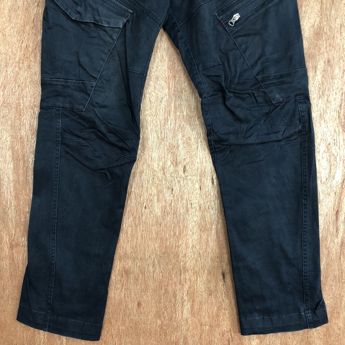 Japanese Brand DL Xebec Dark Blue multi pocket utility Cargo Pants #c716 Size US 29 - 3 Thumbnail