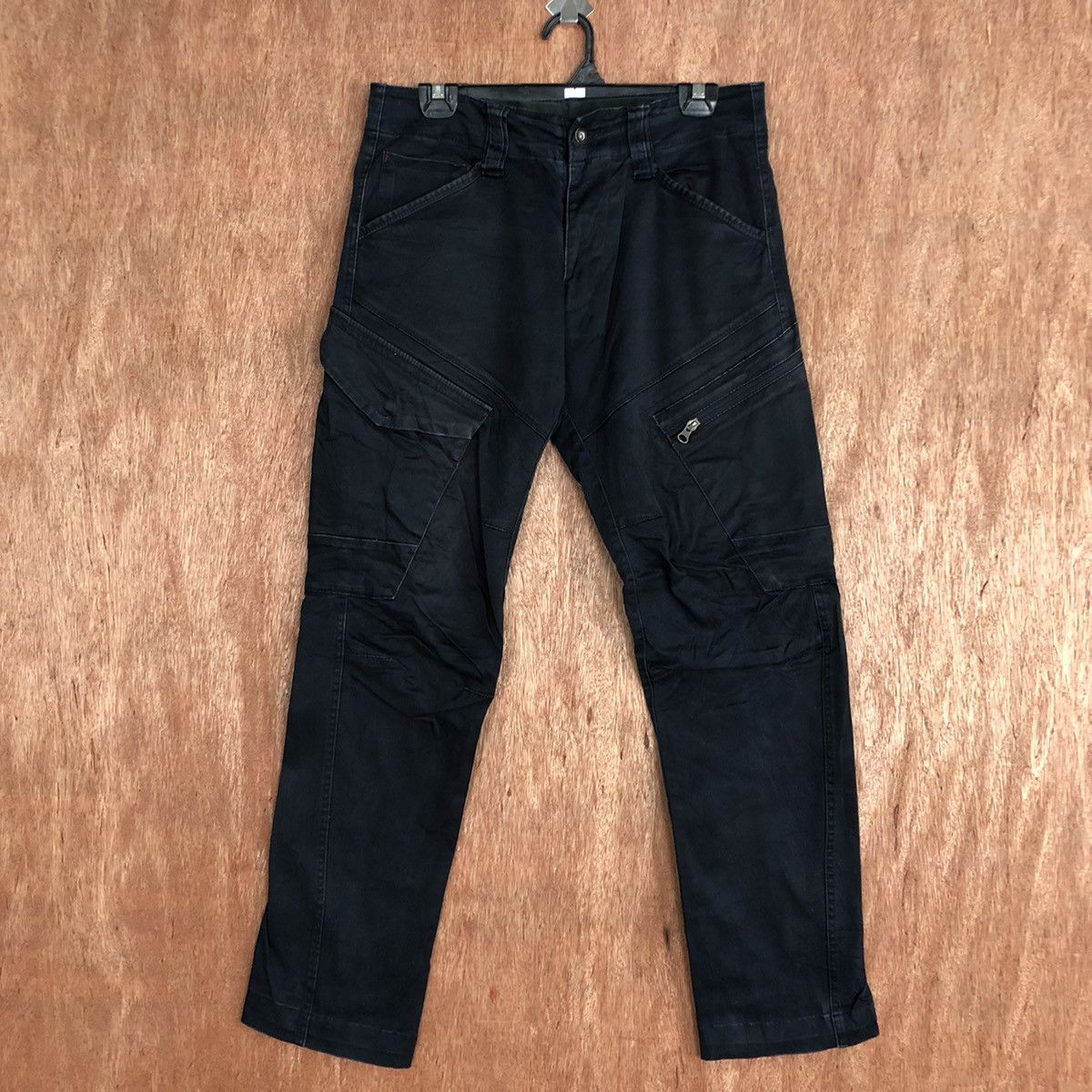 Japanese Brand DL Xebec Dark Blue multi pocket utility Cargo Pants #c716 Size US 29 - 1 Thumbnail