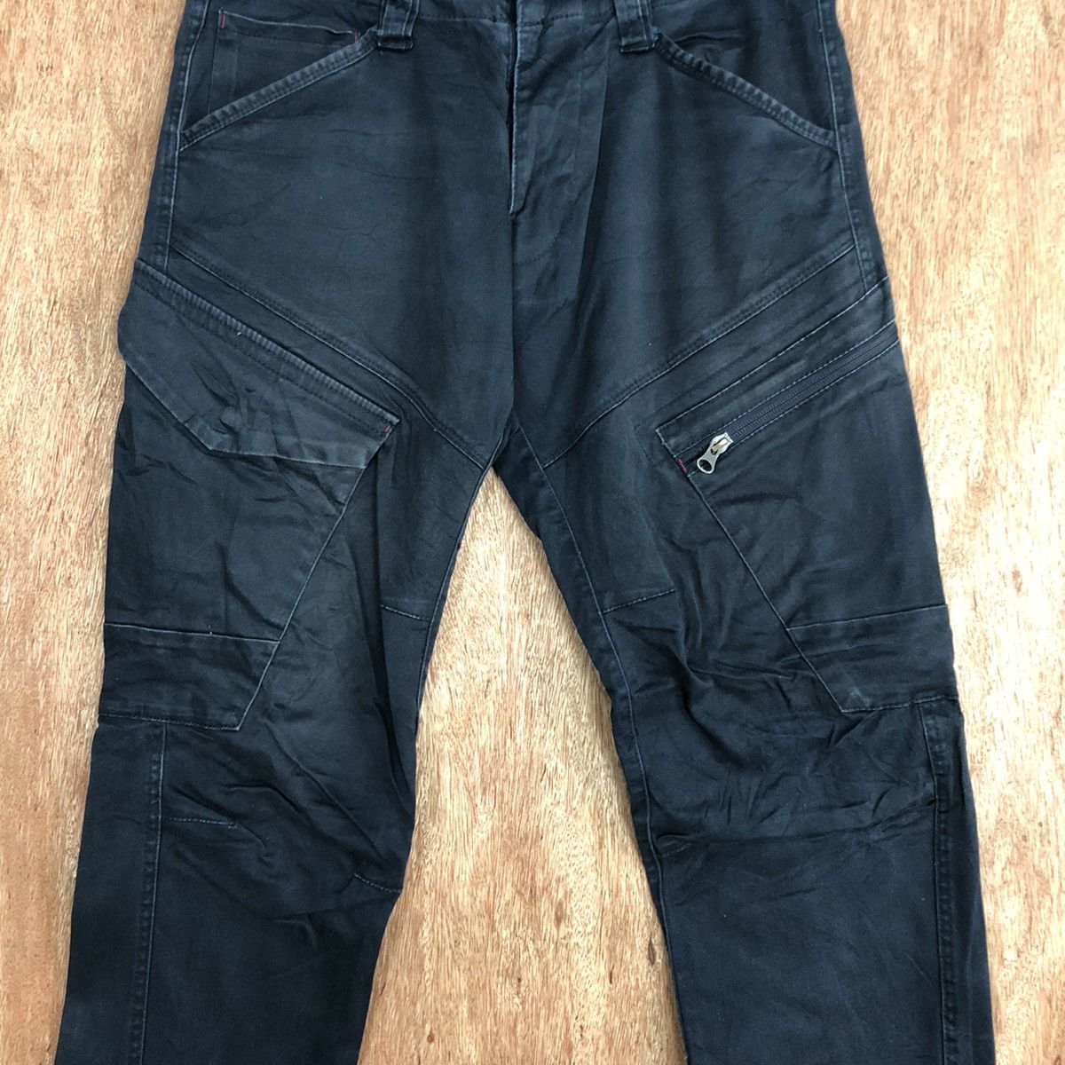 Japanese Brand DL Xebec Dark Blue multi pocket utility Cargo Pants #c716 Size US 29 - 4 Thumbnail