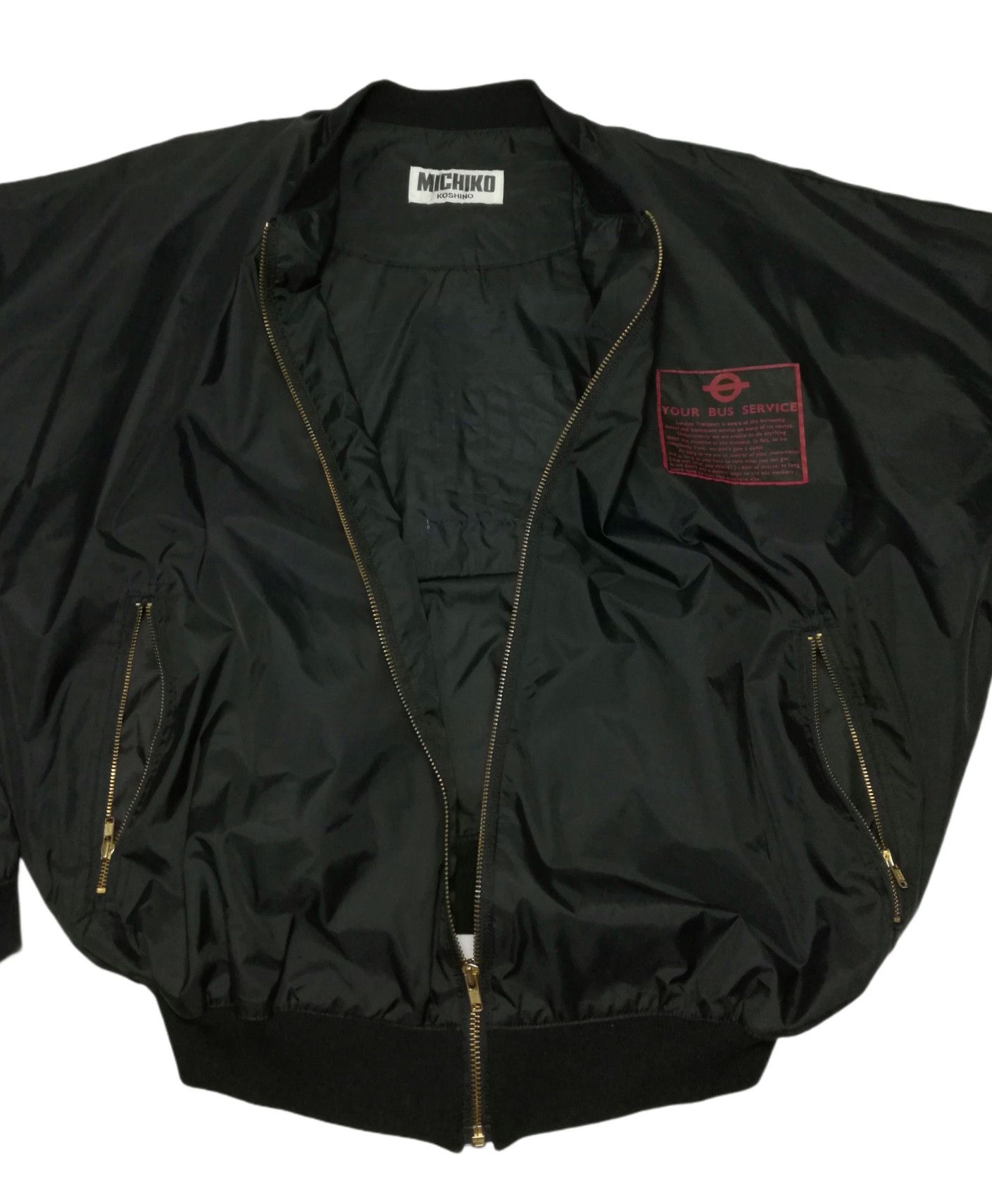 Michiko Koshino × Michiko Koshino London 🔥Michiko London Koshibo Big Logo Light Bomber Windbreaker Size US L / EU 52-54 / 3 - 11 Thumbnail