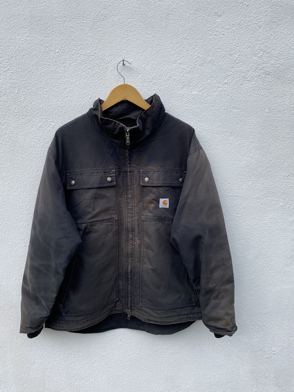 Carhartt Vintage Carhartt Detroit canvas Faded jacket Size US XL / EU 56 / 4 - 1 Thumbnail