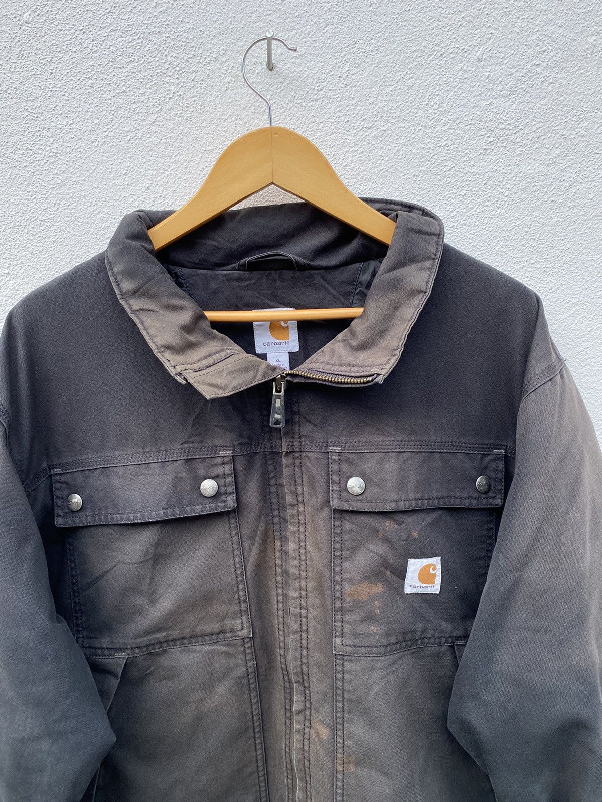 Carhartt Vintage Carhartt Detroit canvas Faded jacket Size US XL / EU 56 / 4 - 4 Thumbnail